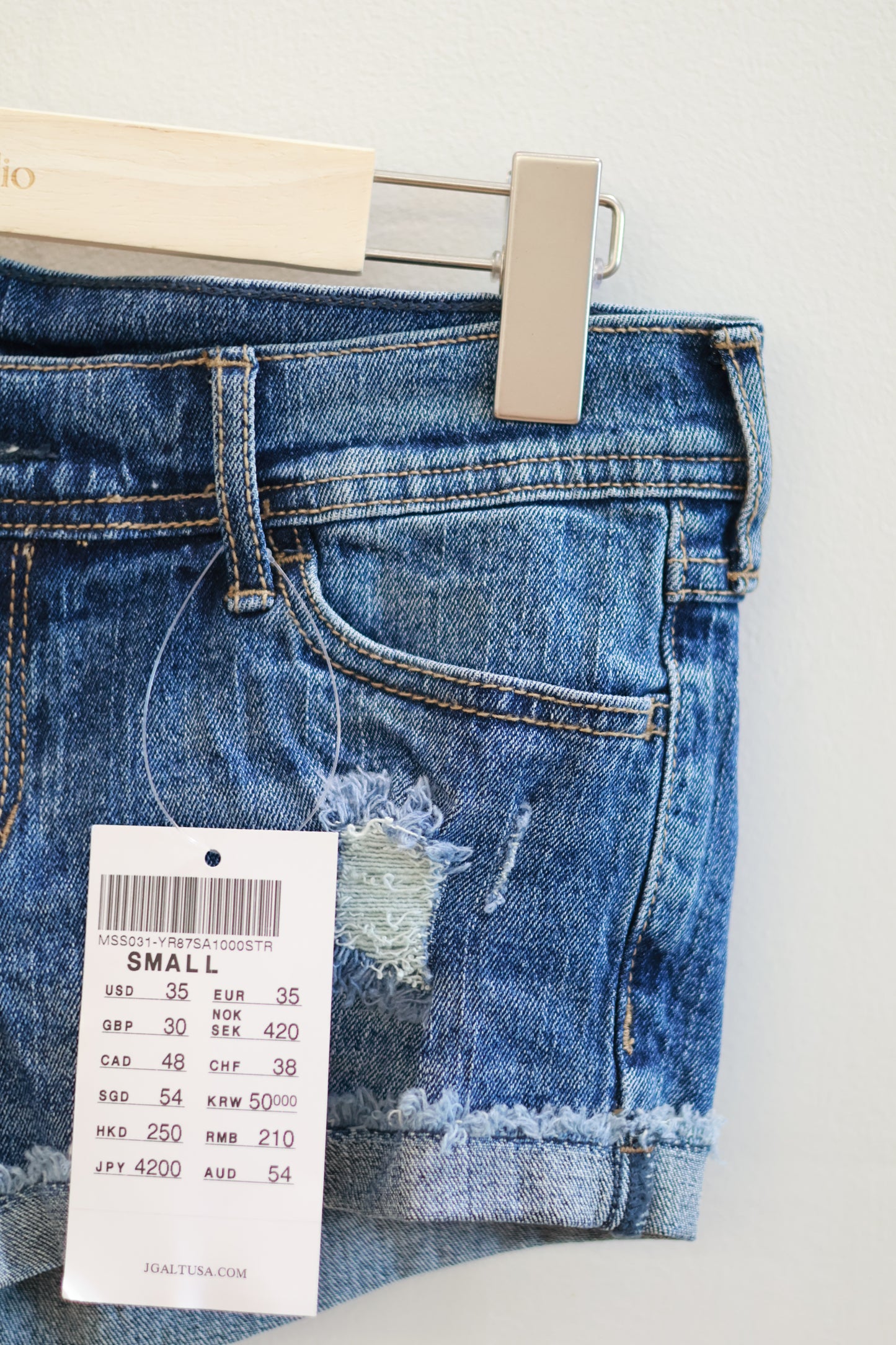 BRANDY RIPPED DENIM SHORTS