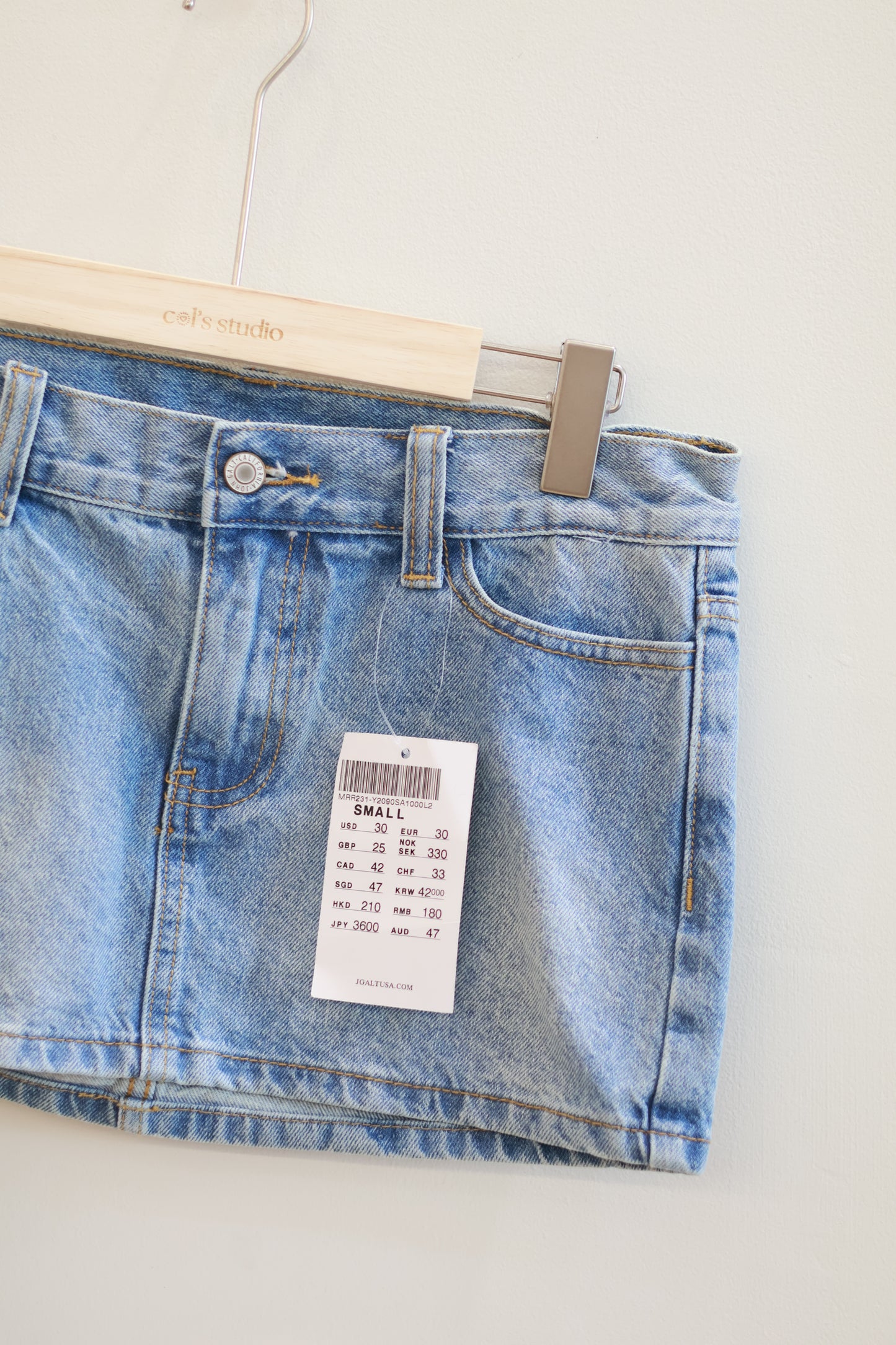 BRANDY LIGHT WASH DENIM SKIRT