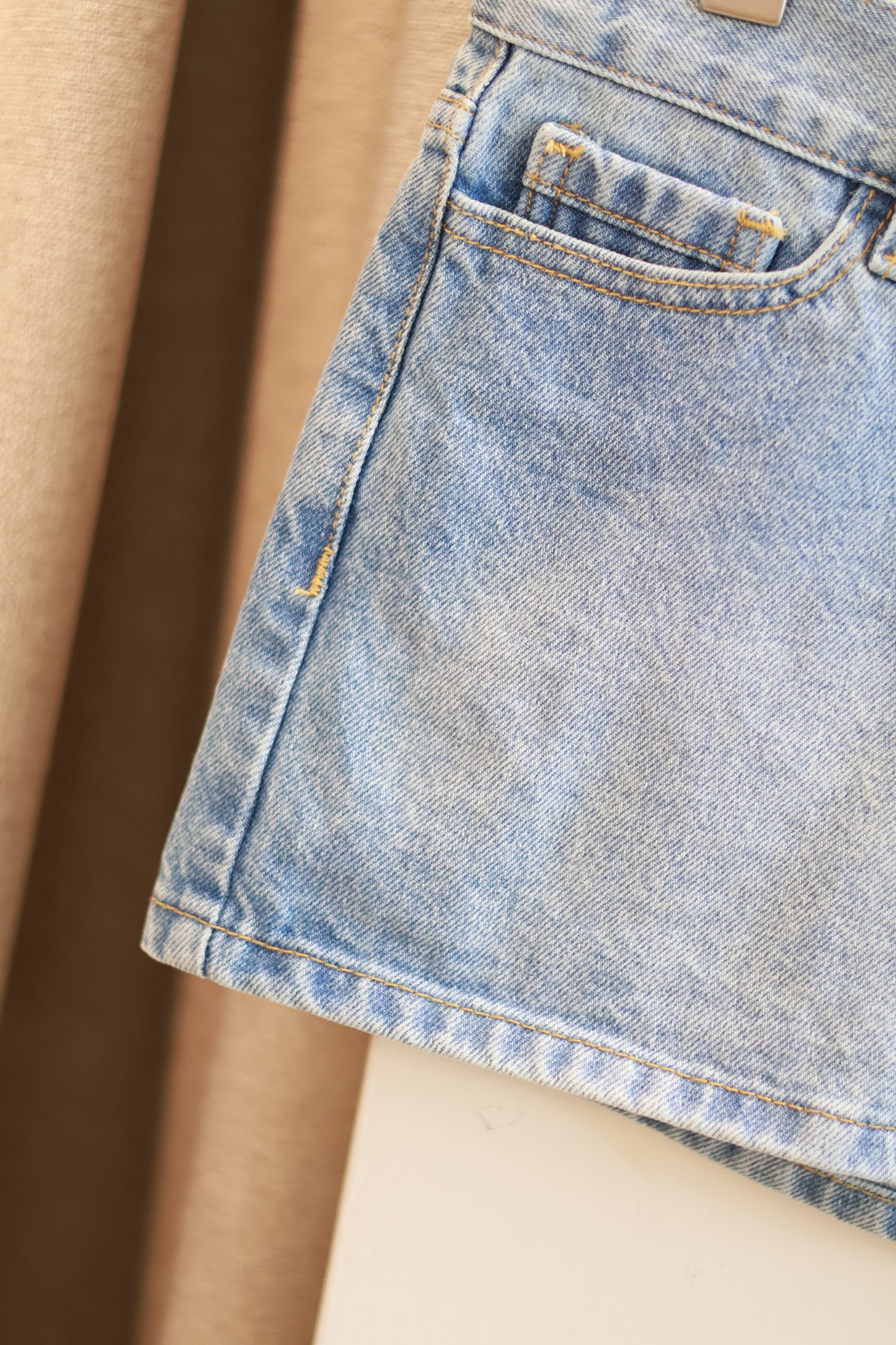 BRANDY LIGHT WASH DENIM SKIRT