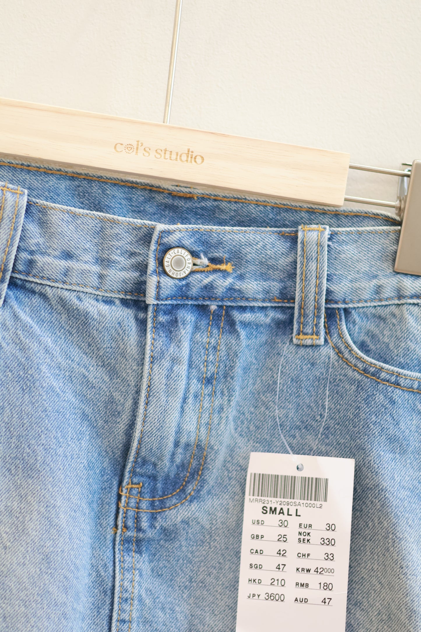 BRANDY LIGHT WASH DENIM SKIRT