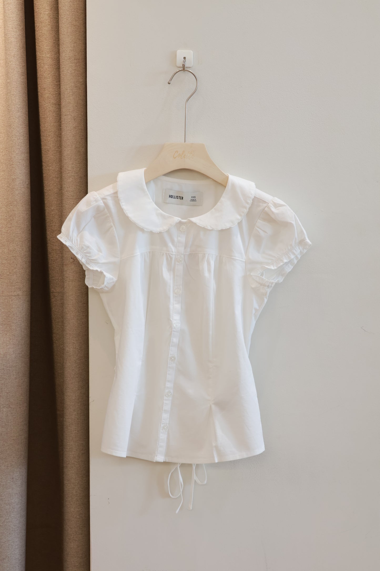 HOLLISTER Stretch Poplin Button Front Shirt