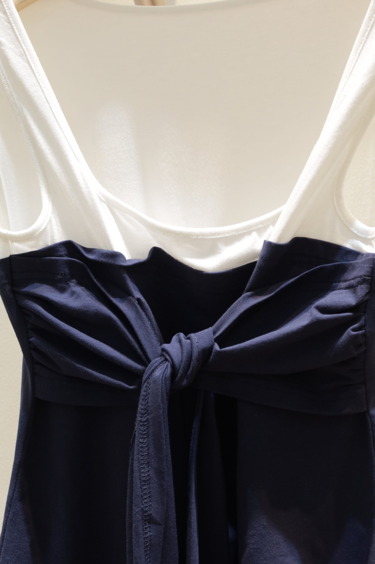 Navy tied tank top