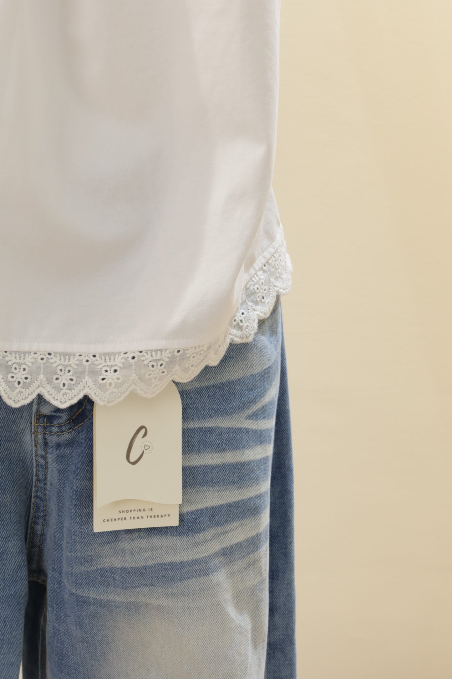 Ribbon off shoulder white top