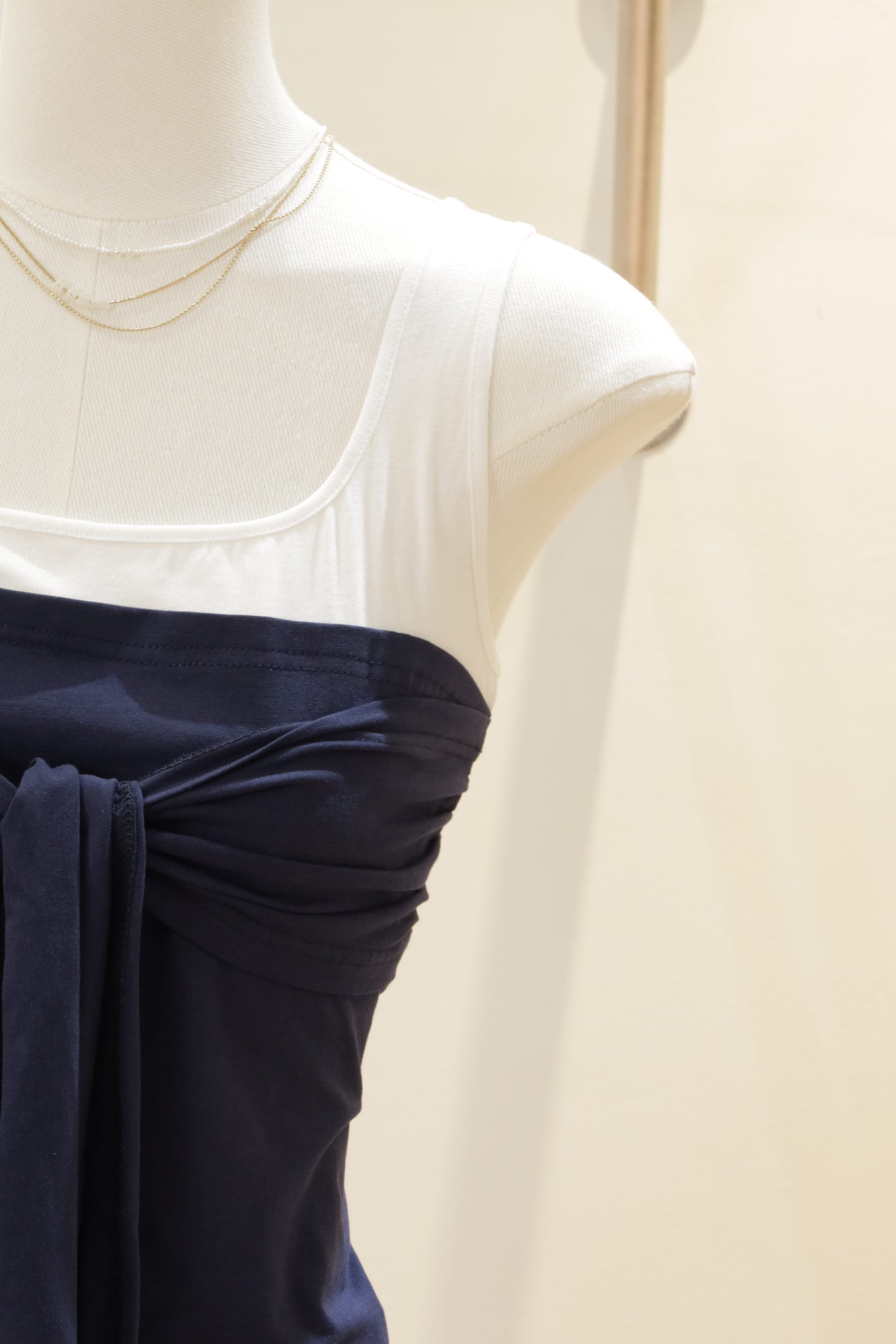 Navy tied tank top