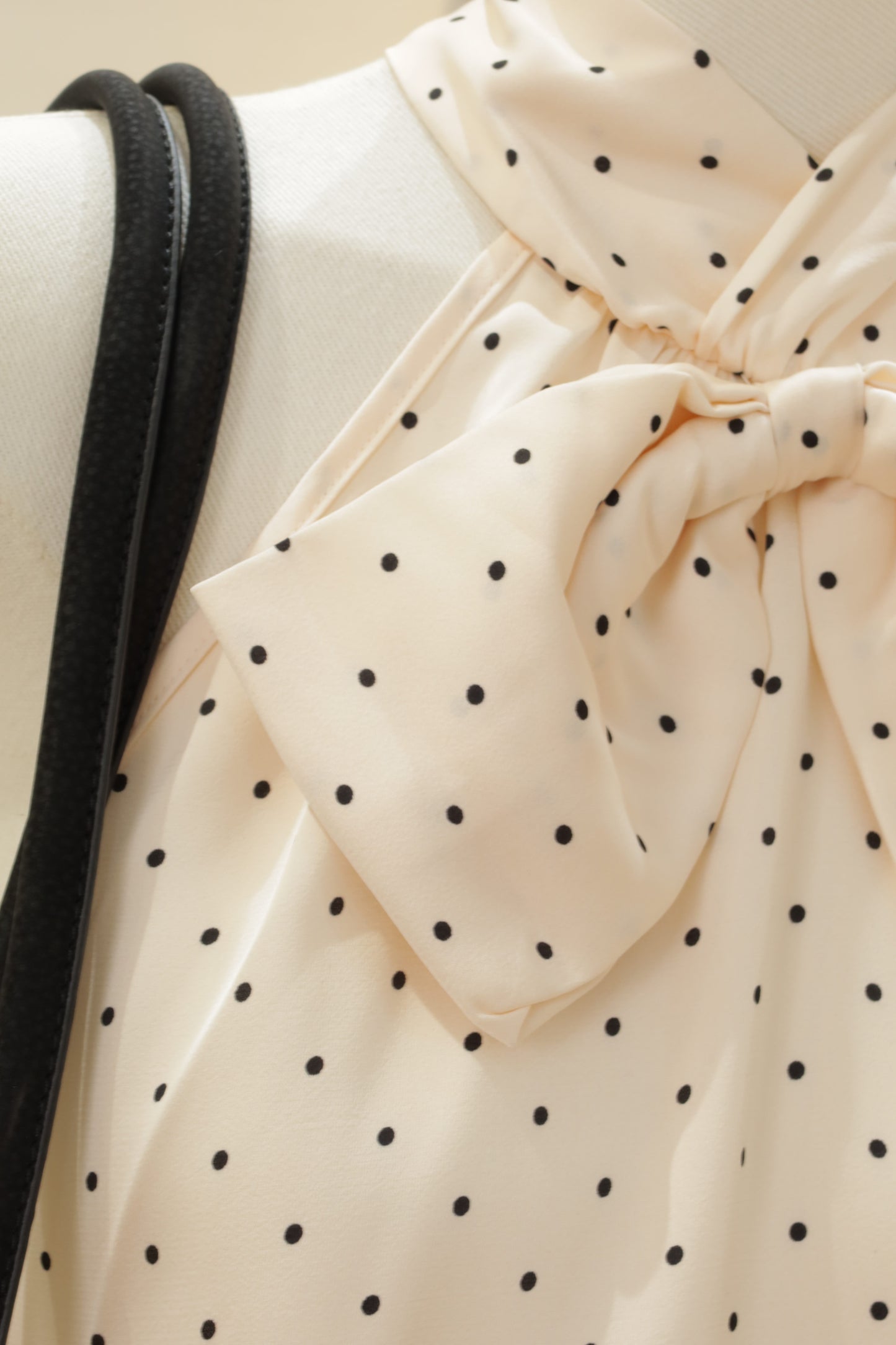 Polkadot bow halter top