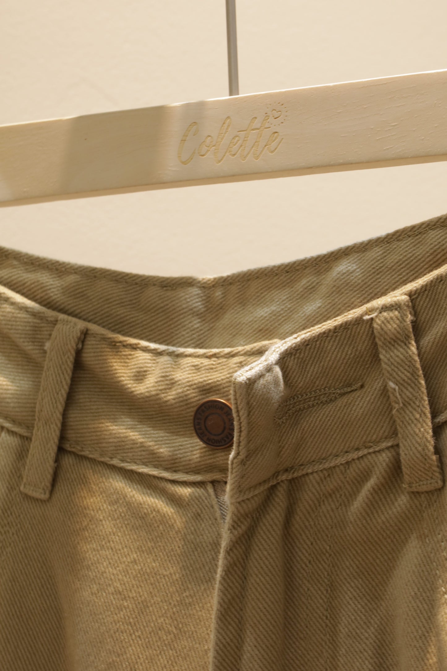 Brown denim jeans