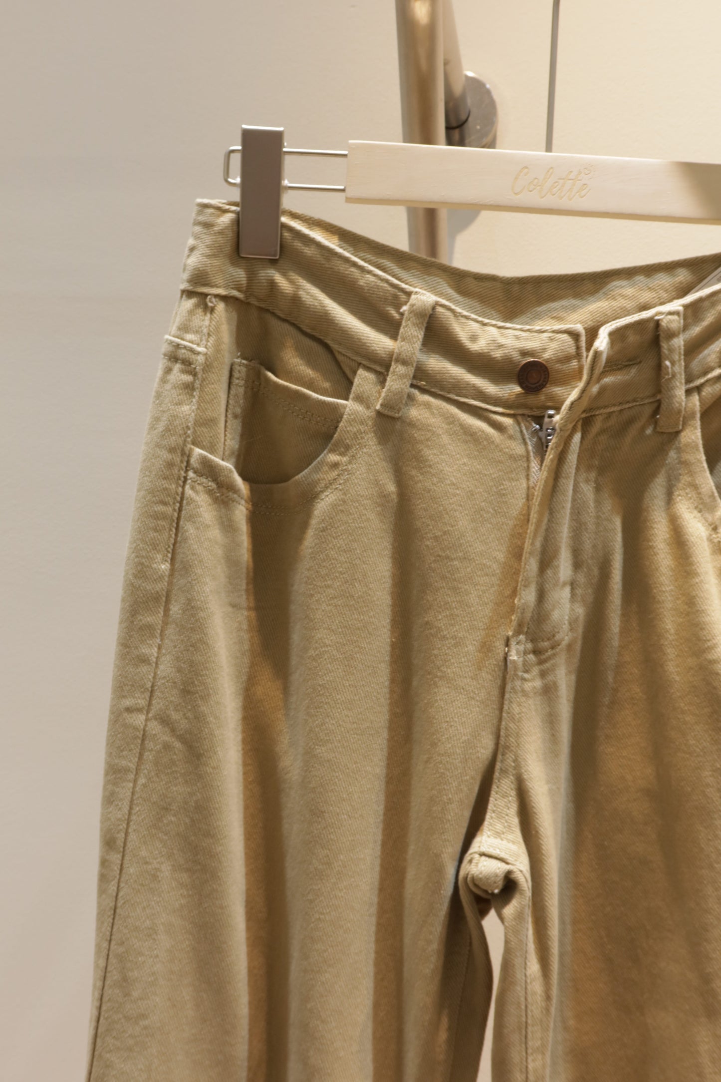 Brown denim jeans