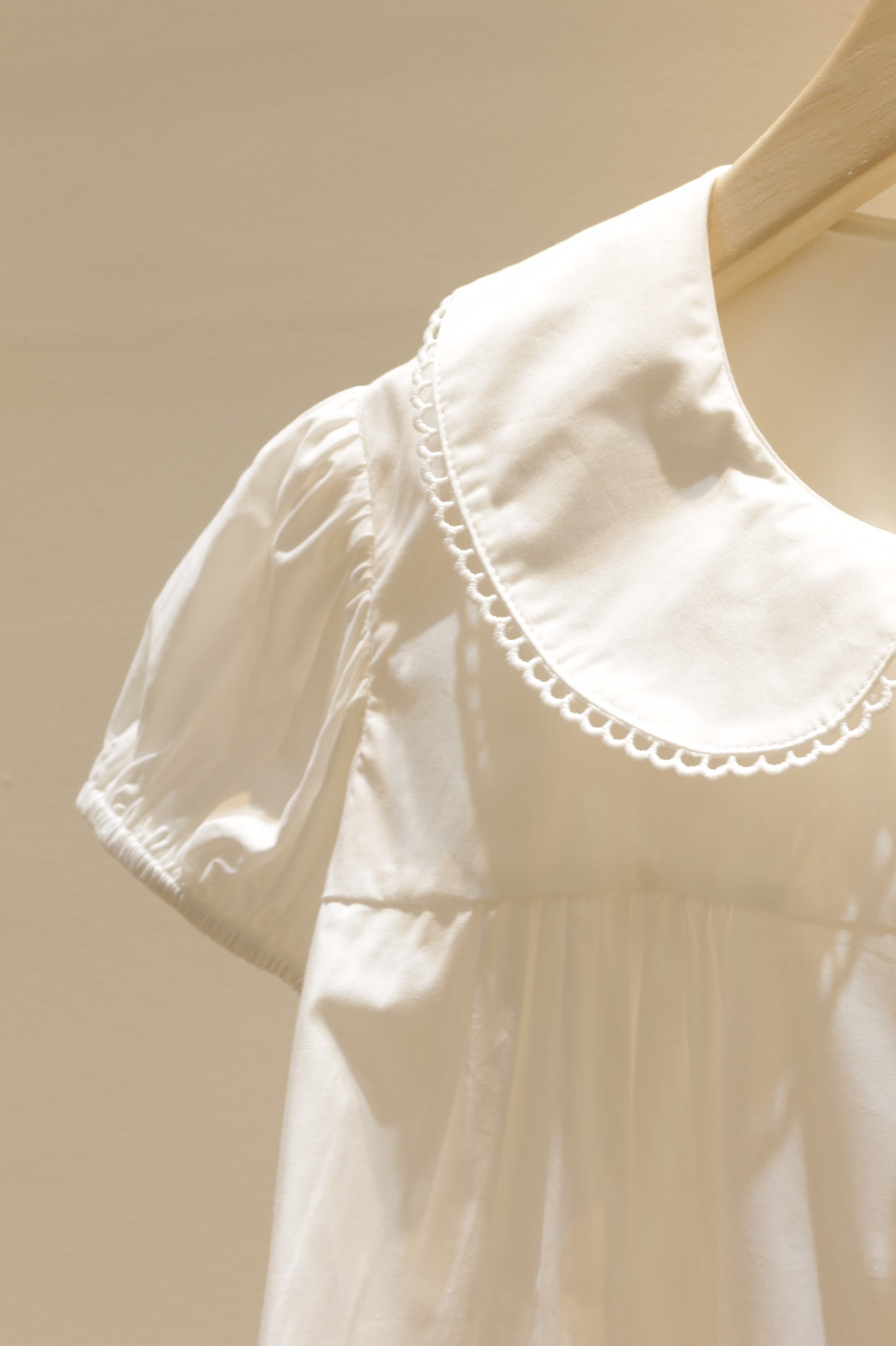 White short sleeve babydoll top