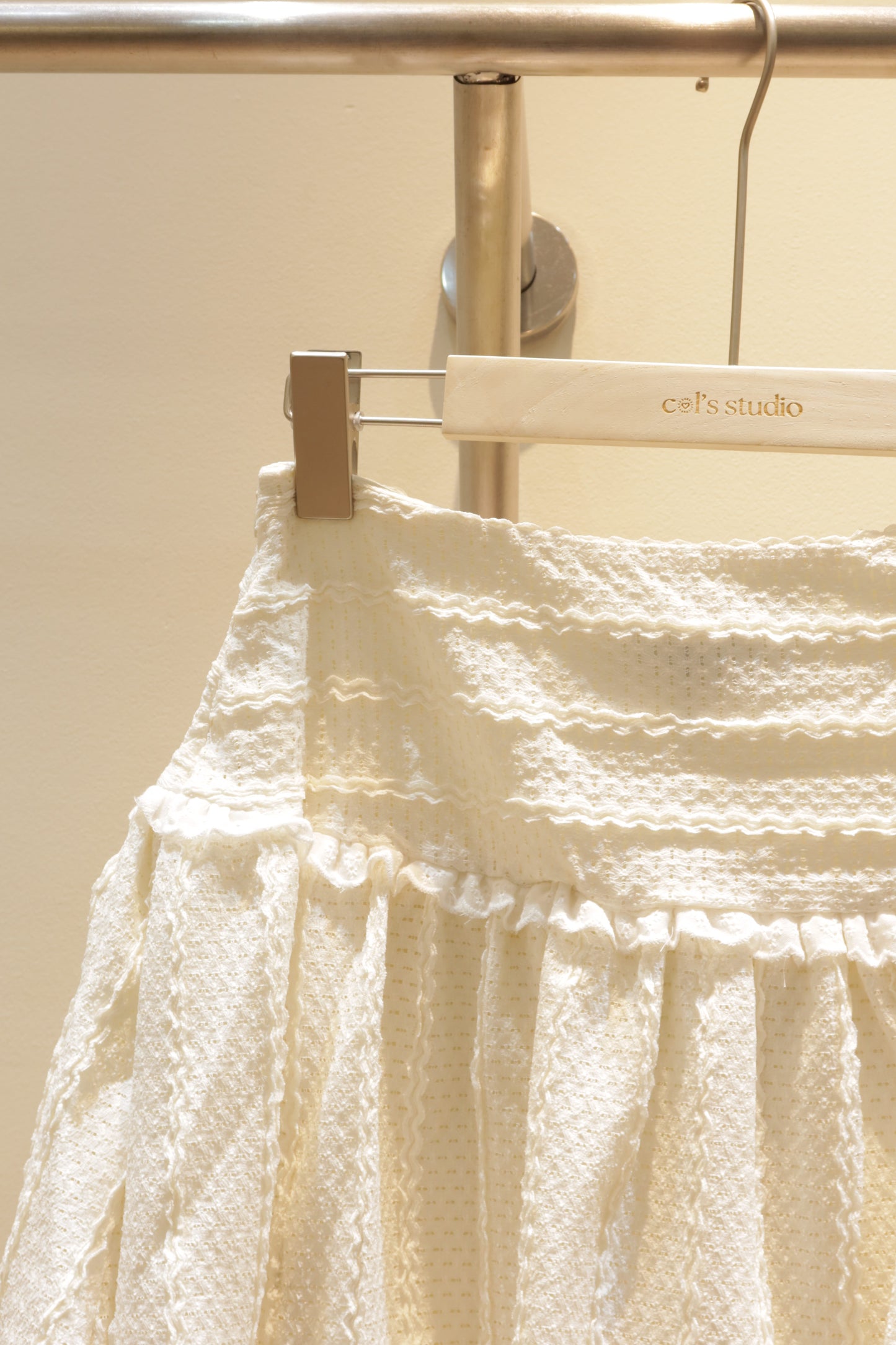 Beige dottie skirt