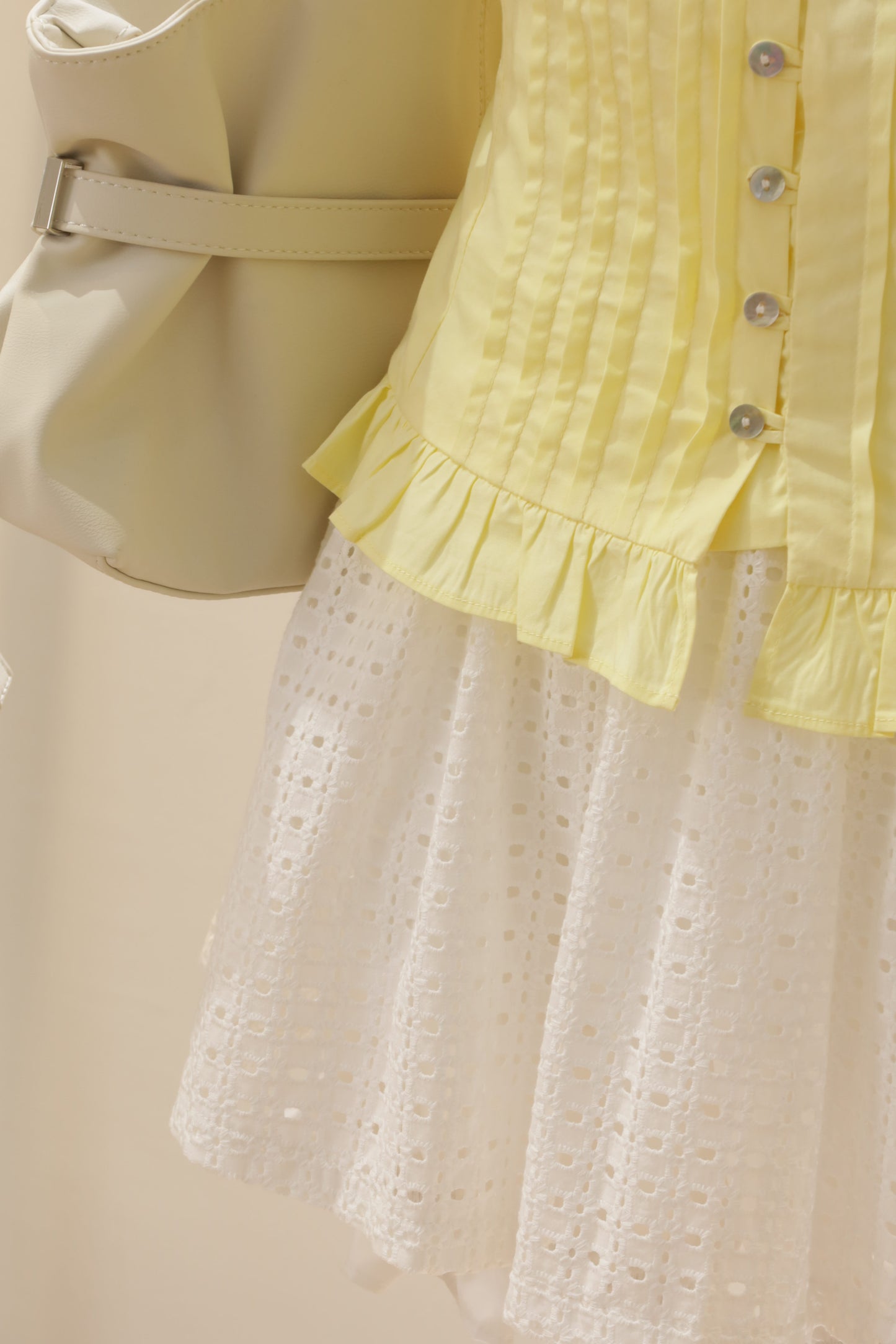 Yellow dottie top