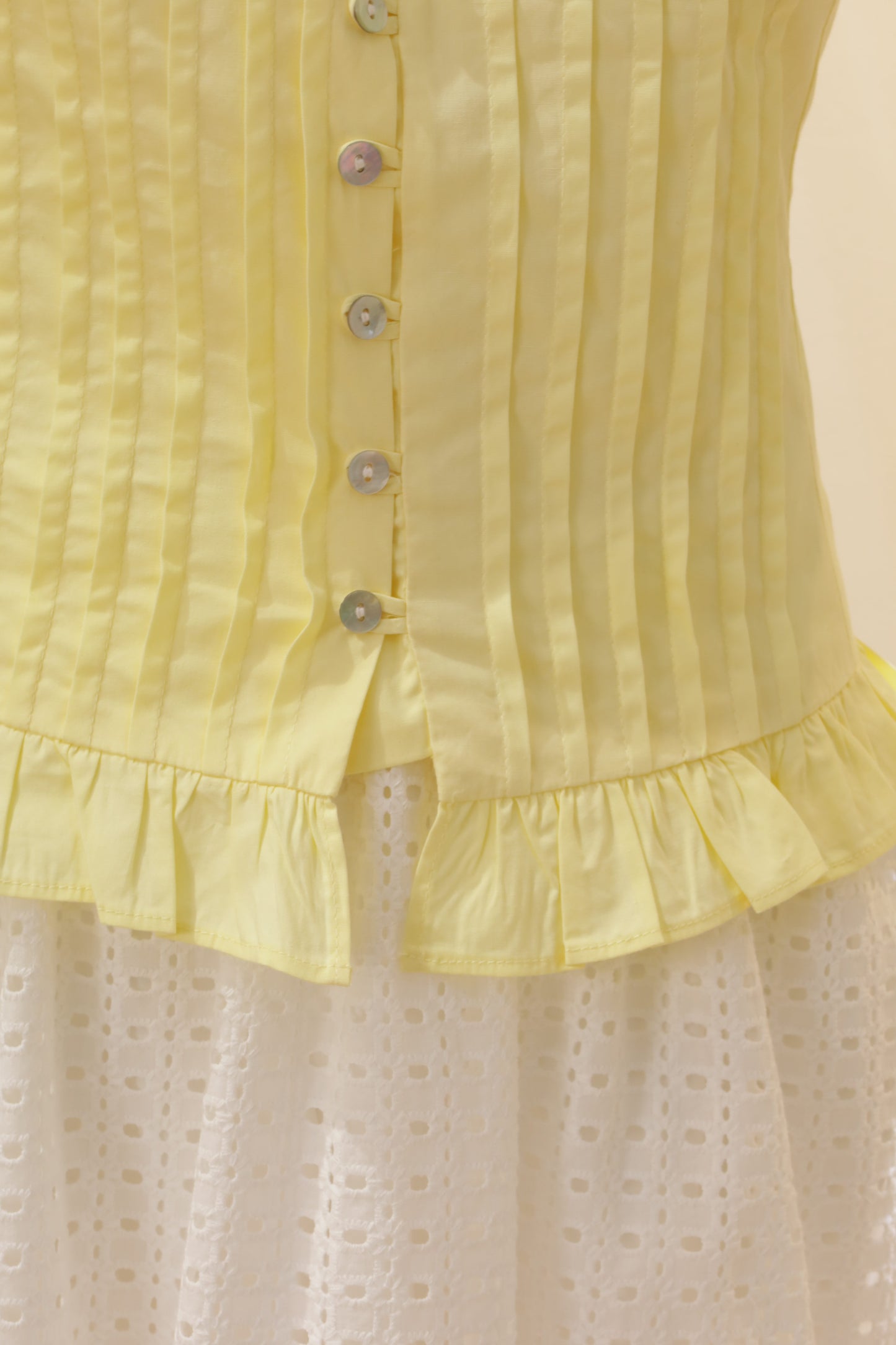 Yellow dottie top