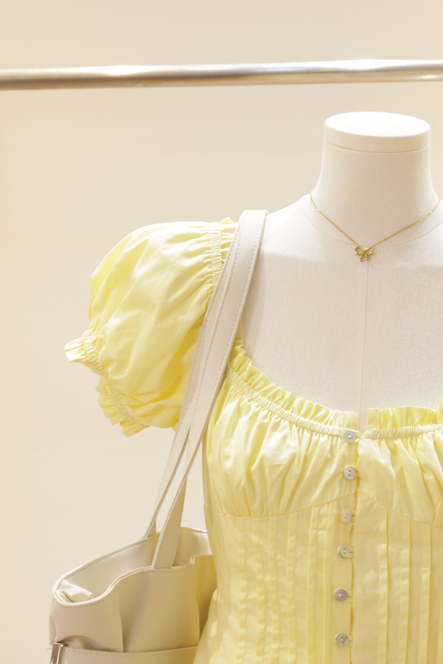 Yellow dottie top