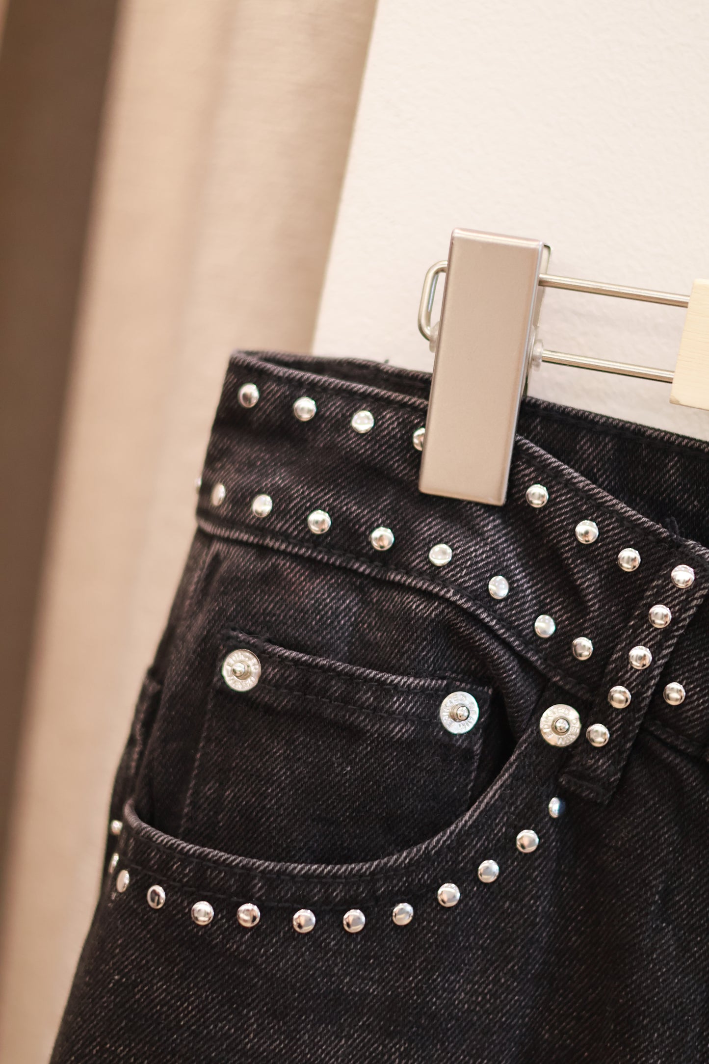 Edikted Petite Quincy Studded Low Rise Baggy Jeans