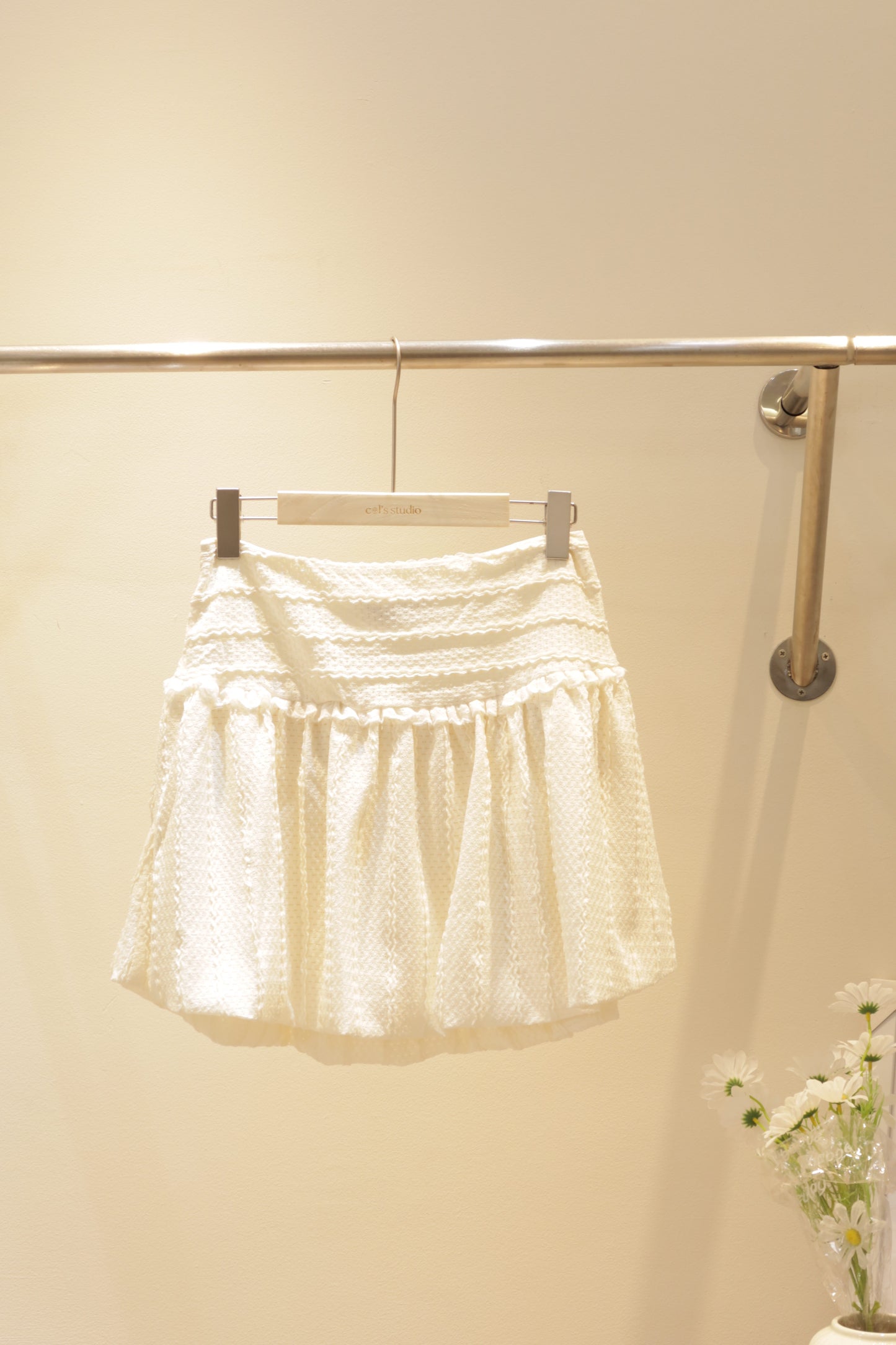 Beige dottie skirt