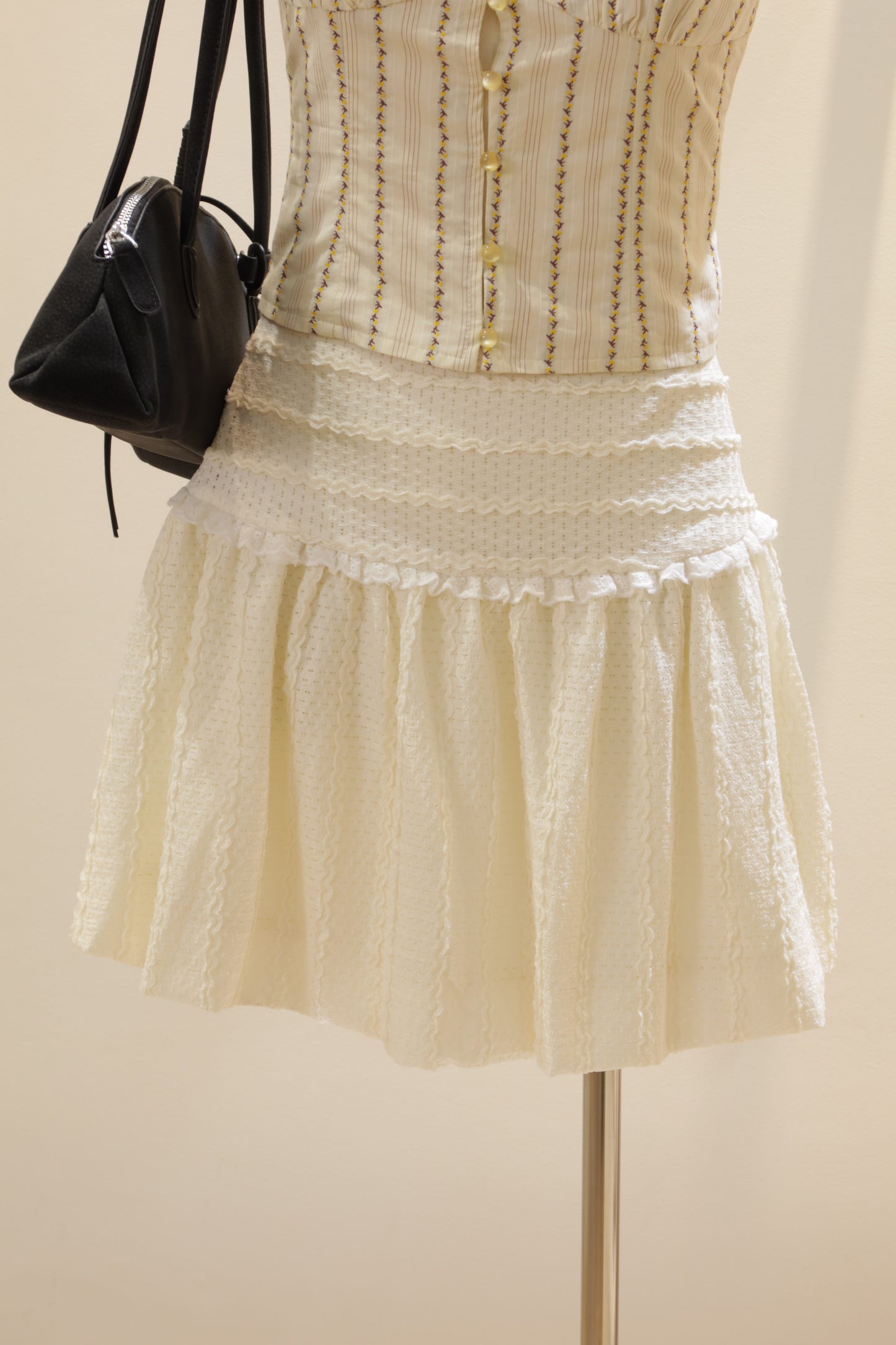 Beige dottie skirt