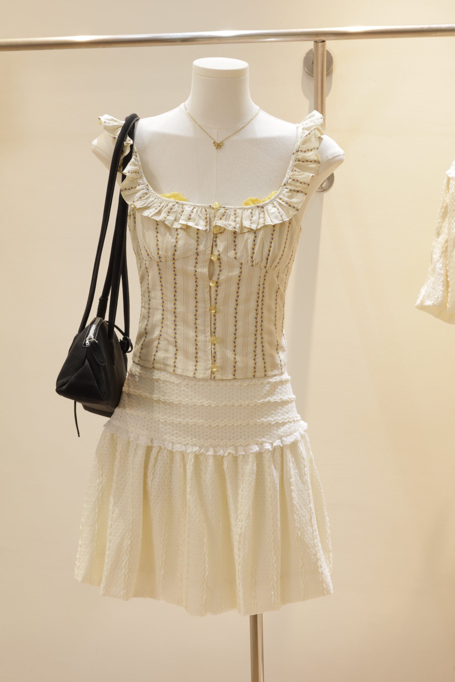 Beige dottie skirt