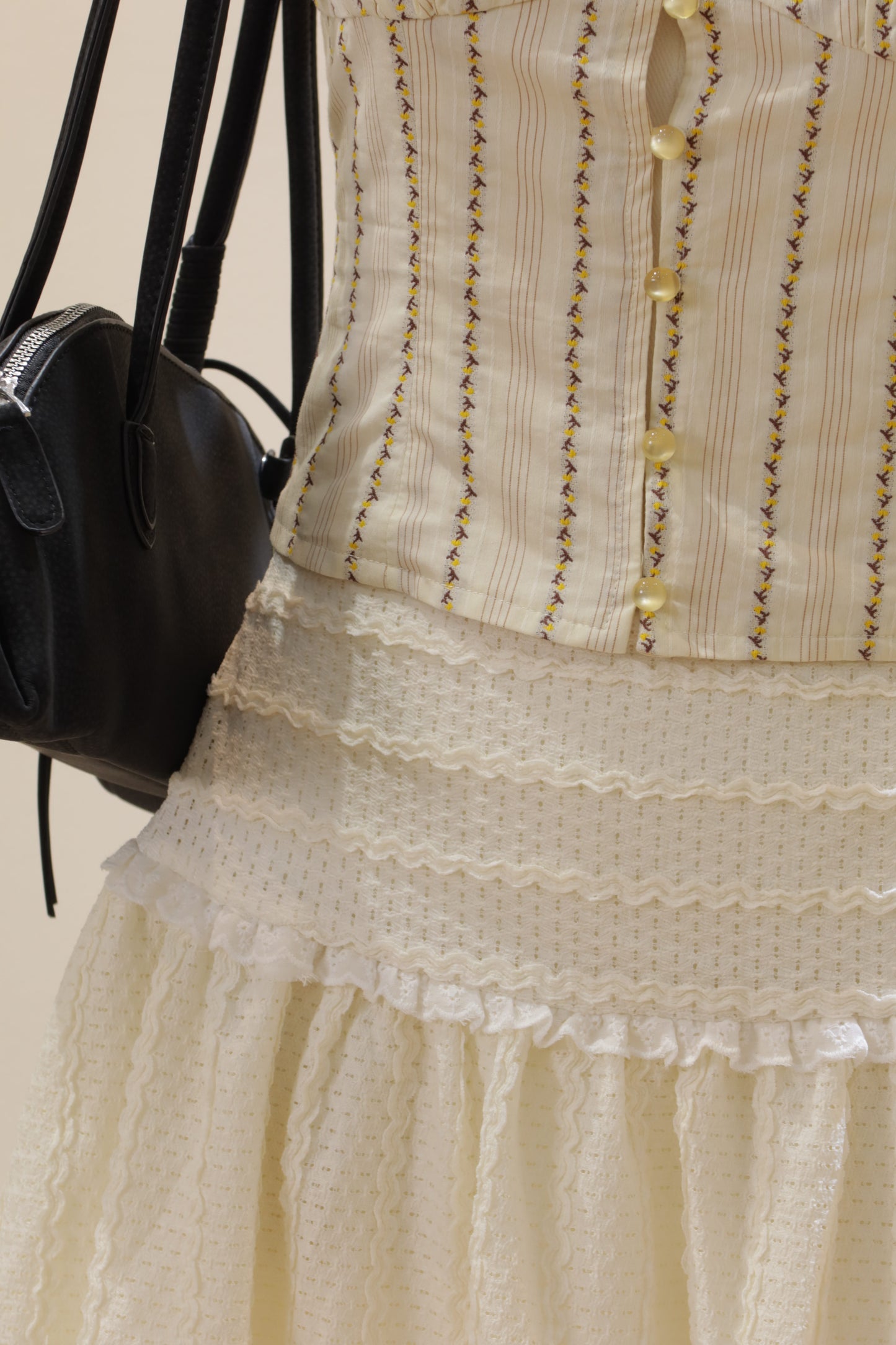 Beige dottie skirt