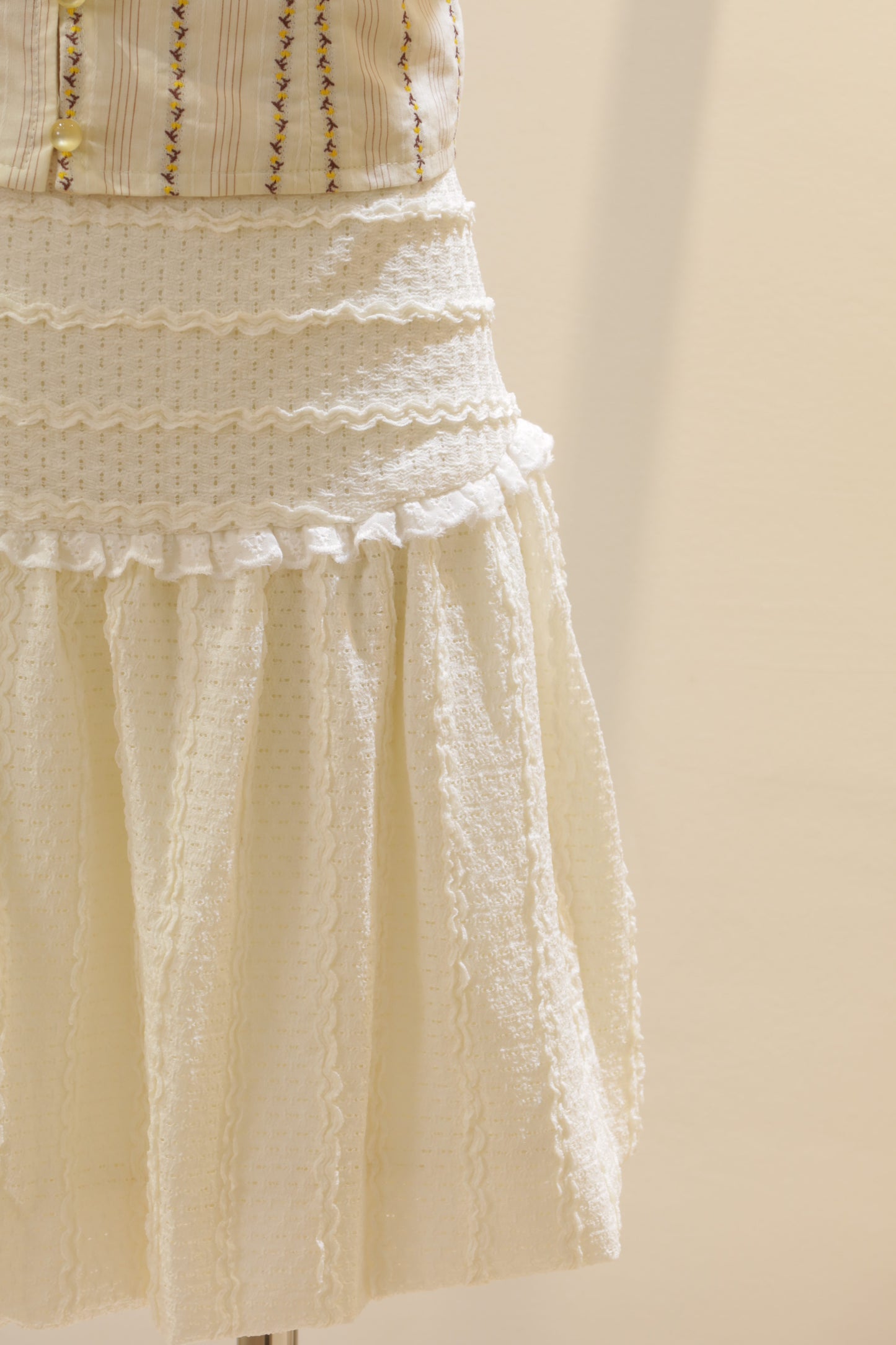 Beige dottie skirt