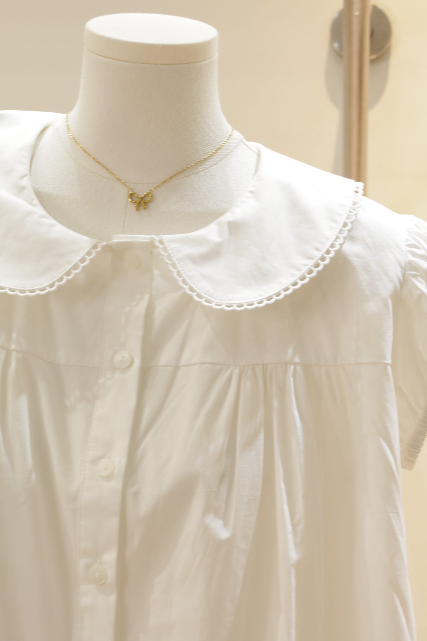 White short sleeve babydoll top