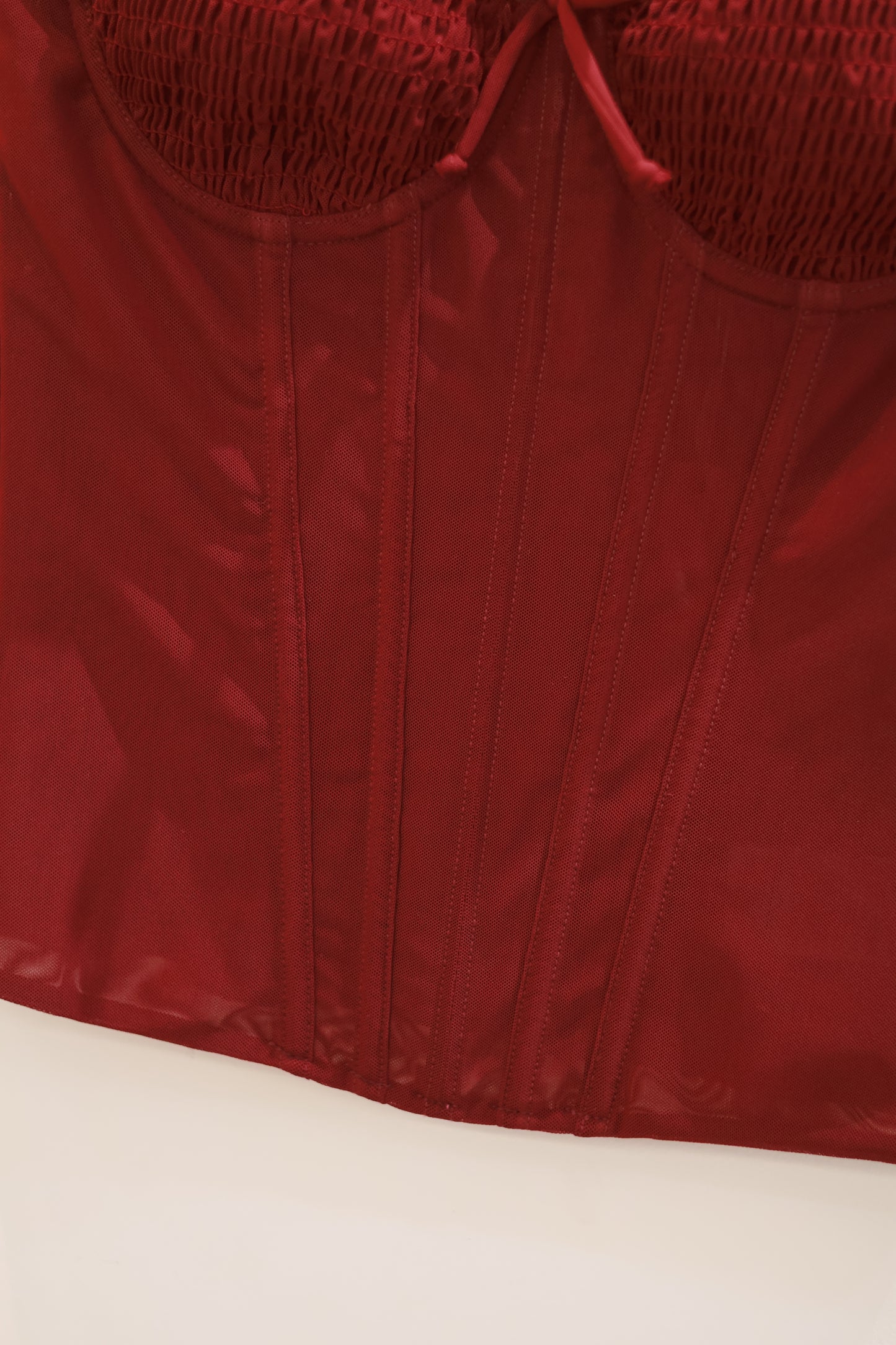 Edikted Guinivere Smocked Strapless Corse