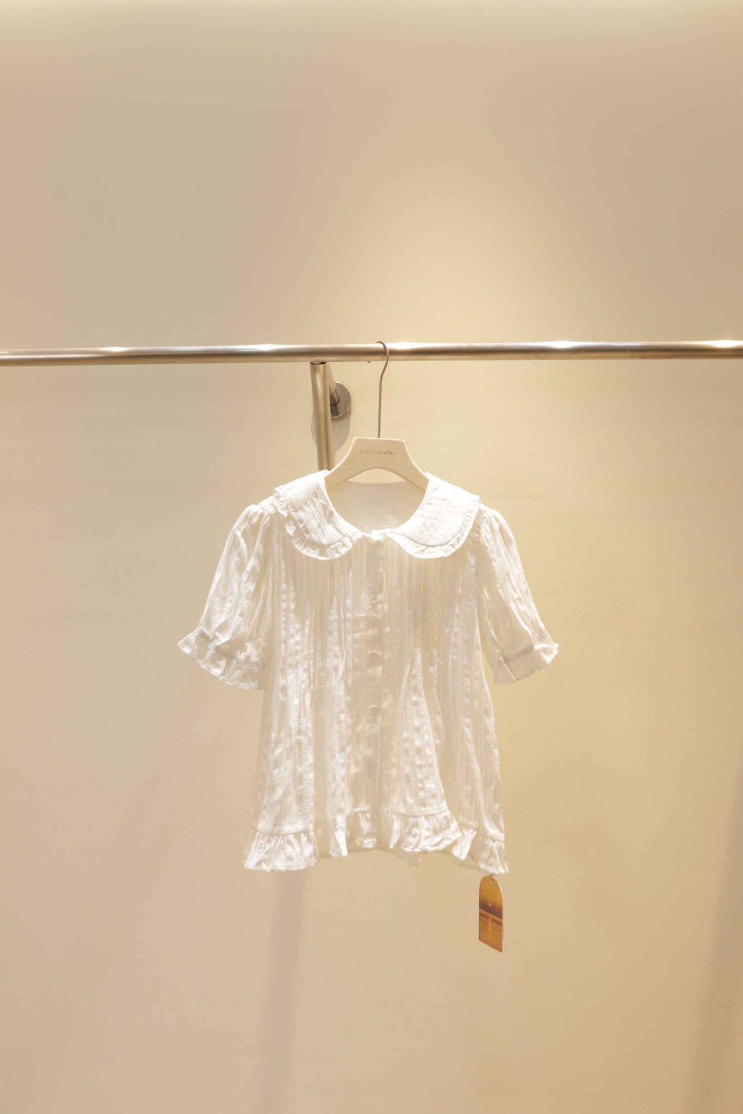 Flowy white babydoll top