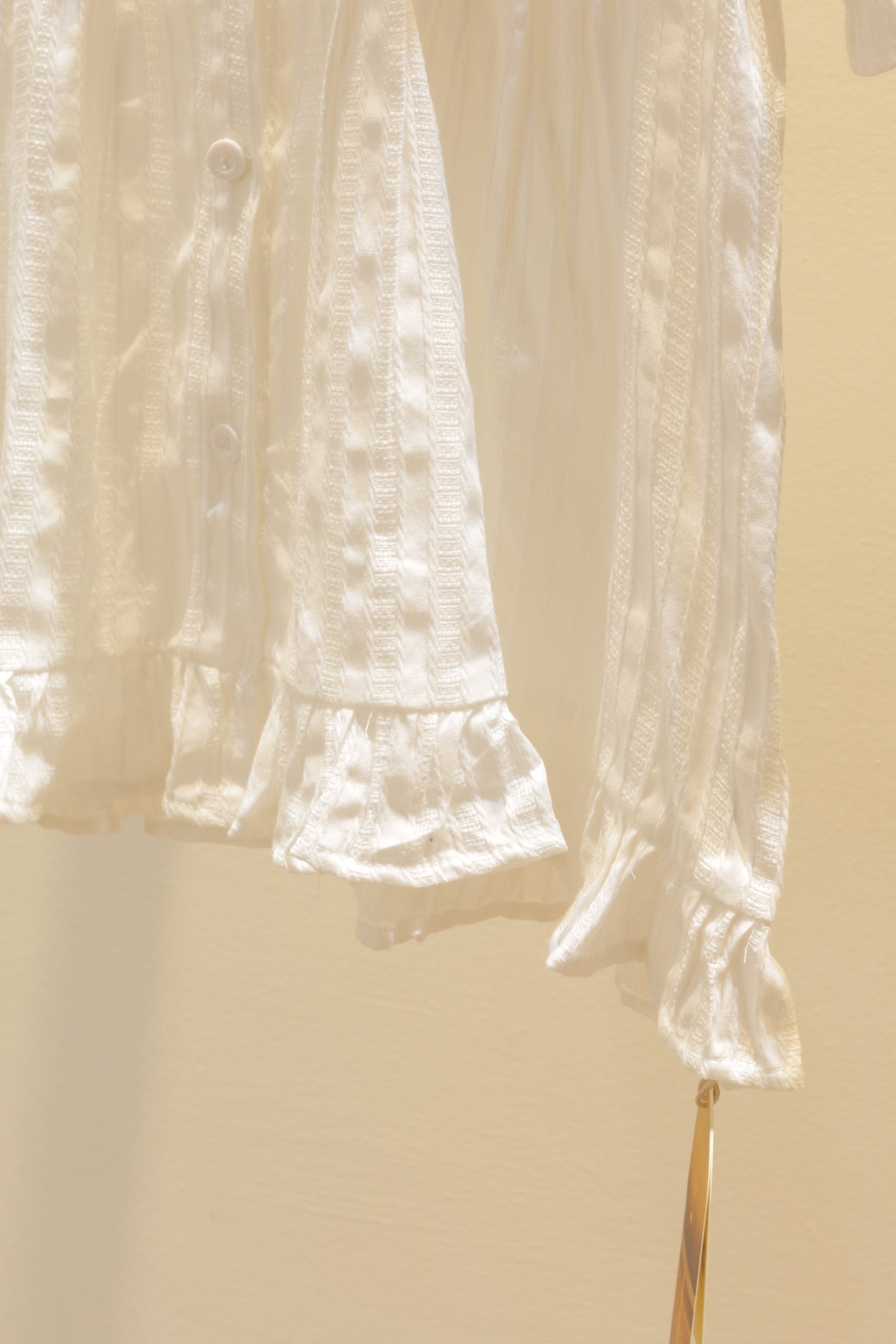 Flowy white babydoll top