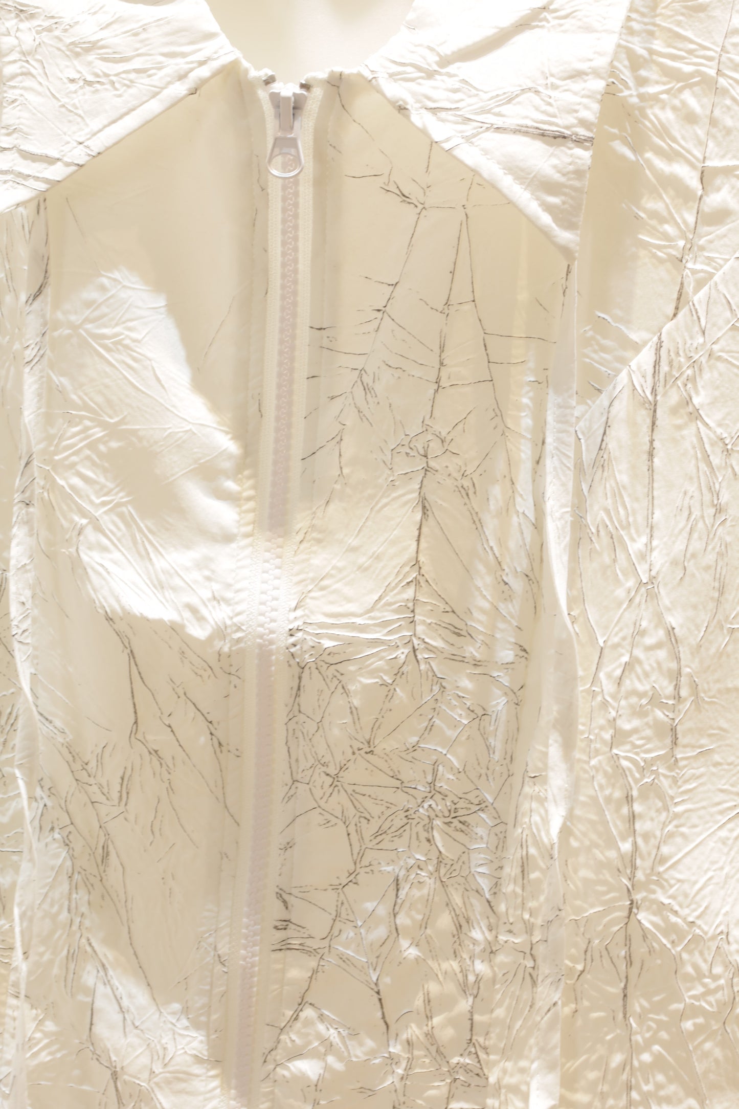 Marbled doubled zippered short sleeve