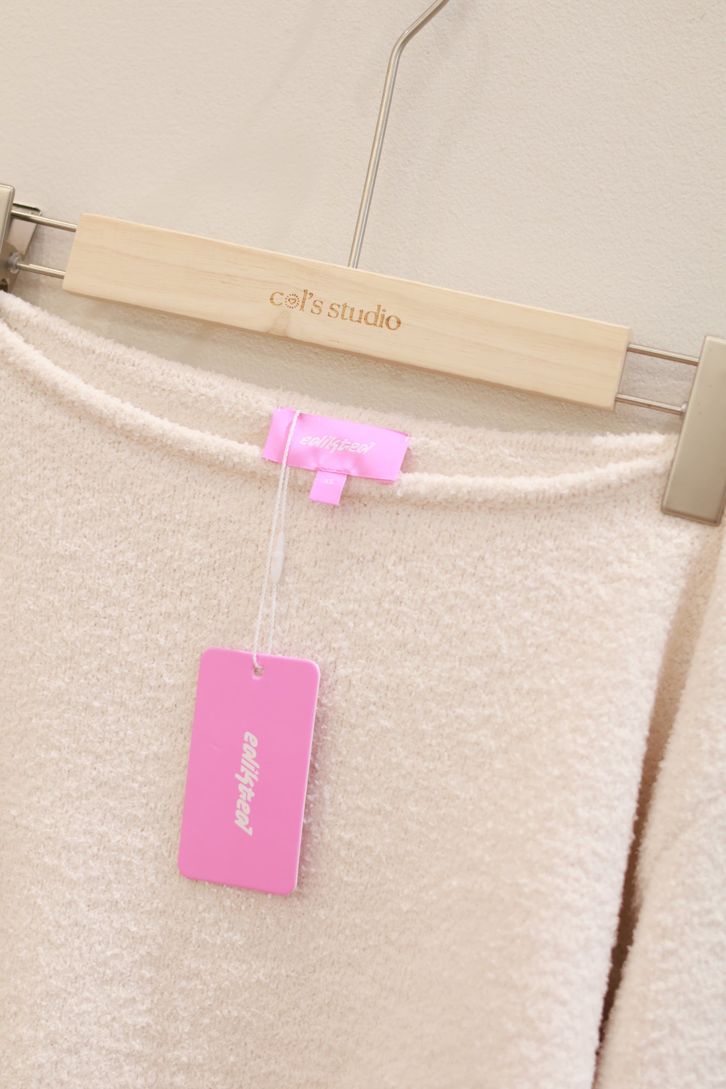 Edikted Plush Oversized Asymmetric Sweater