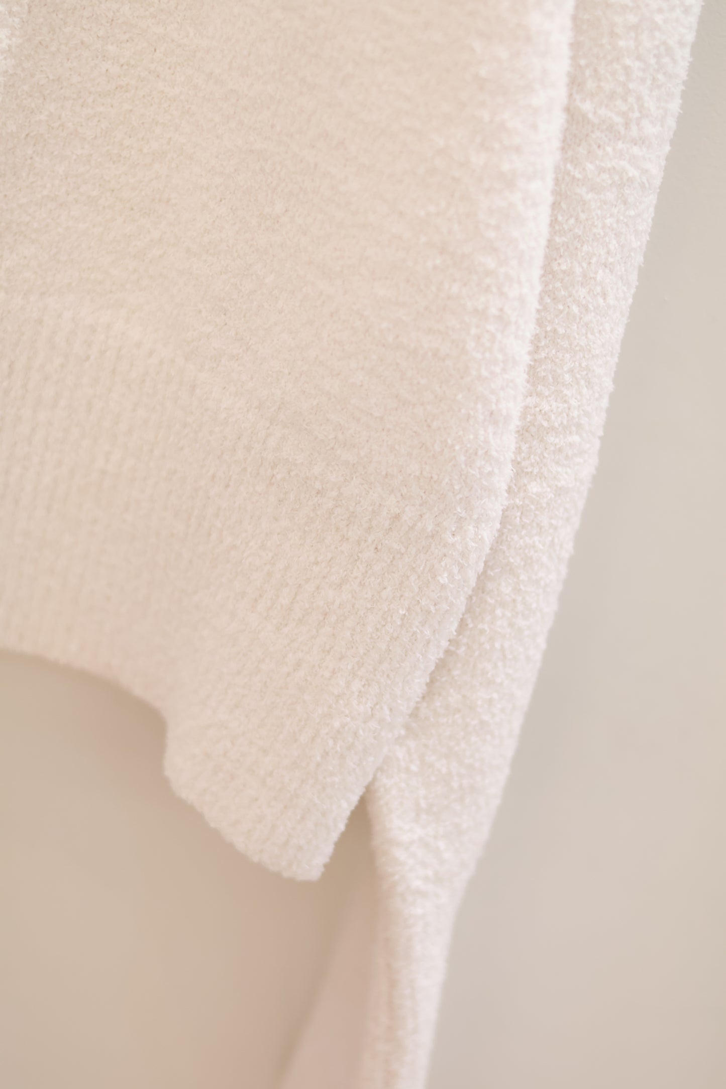 Edikted Plush Oversized Asymmetric Sweater