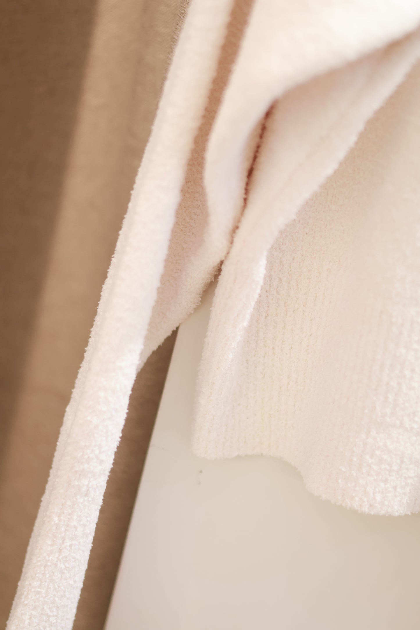 Edikted Plush Oversized Asymmetric Sweater