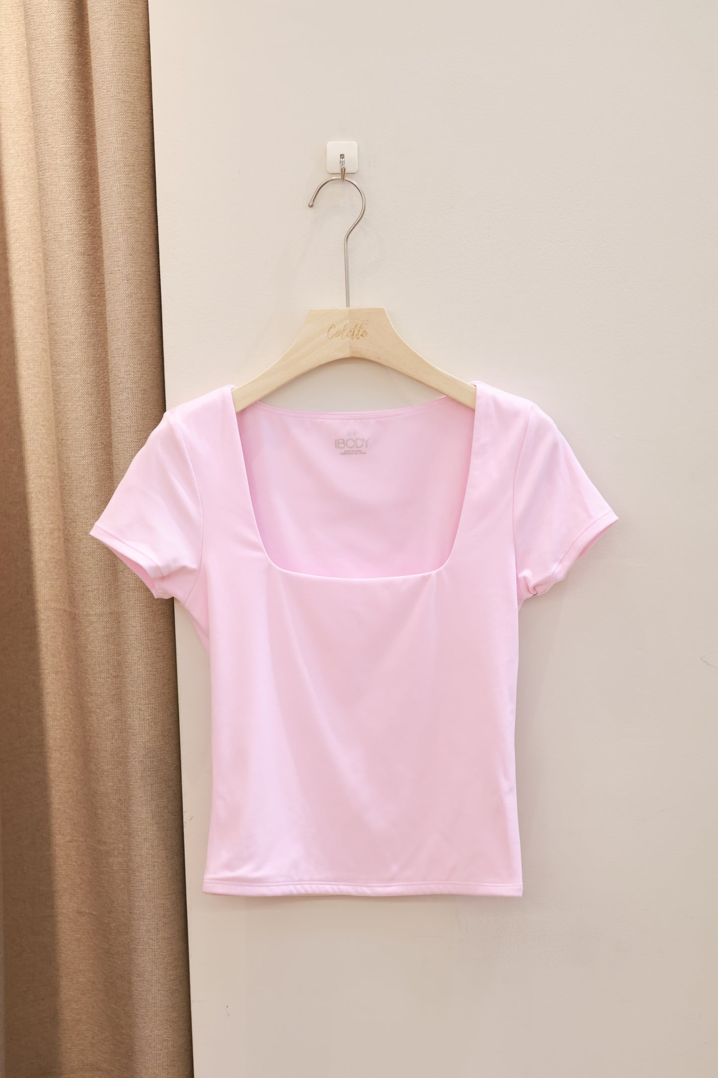 COTTON ON BABY PINK SQUARE NECK TOP