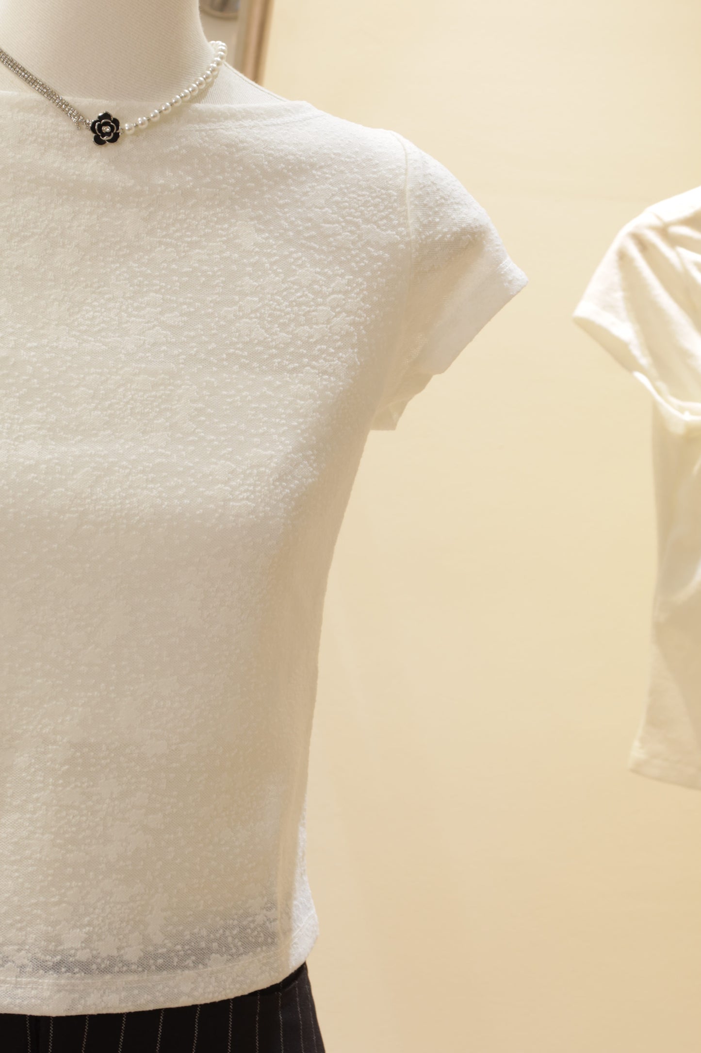 Back cut white top