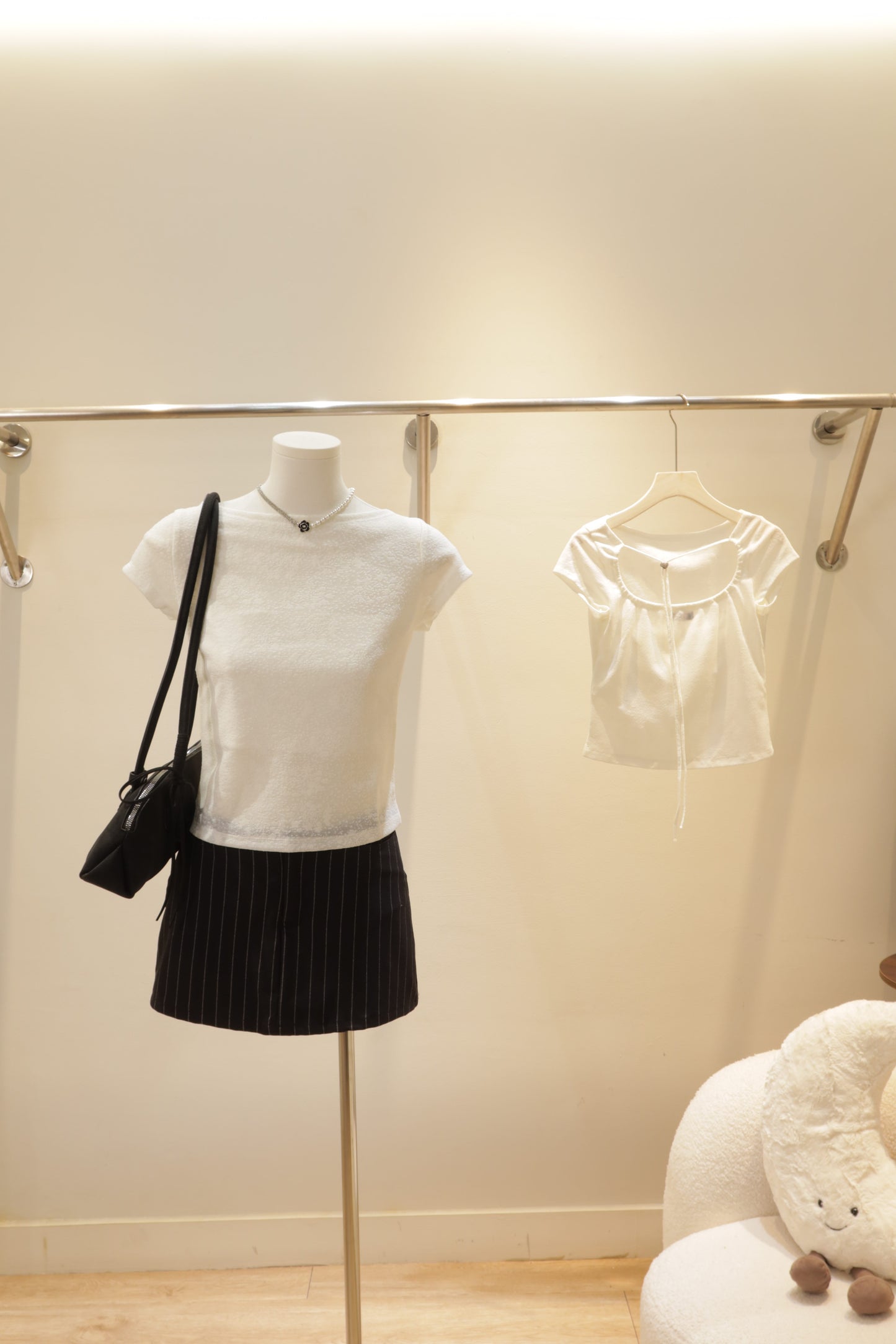 Back cut white top