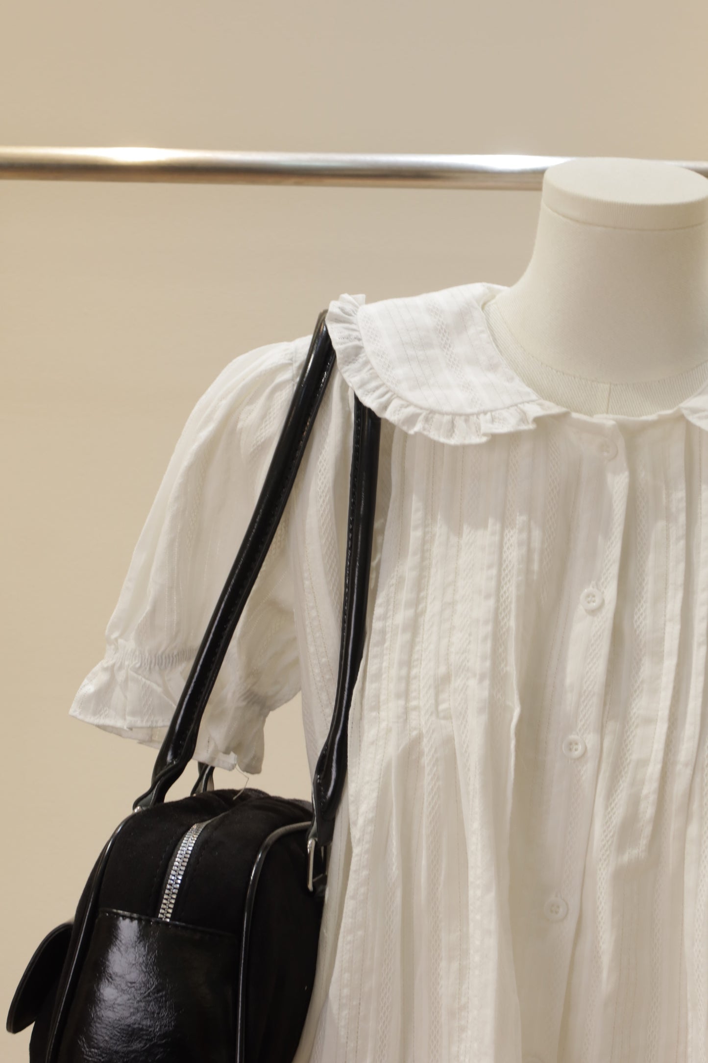 Flowy white babydoll top