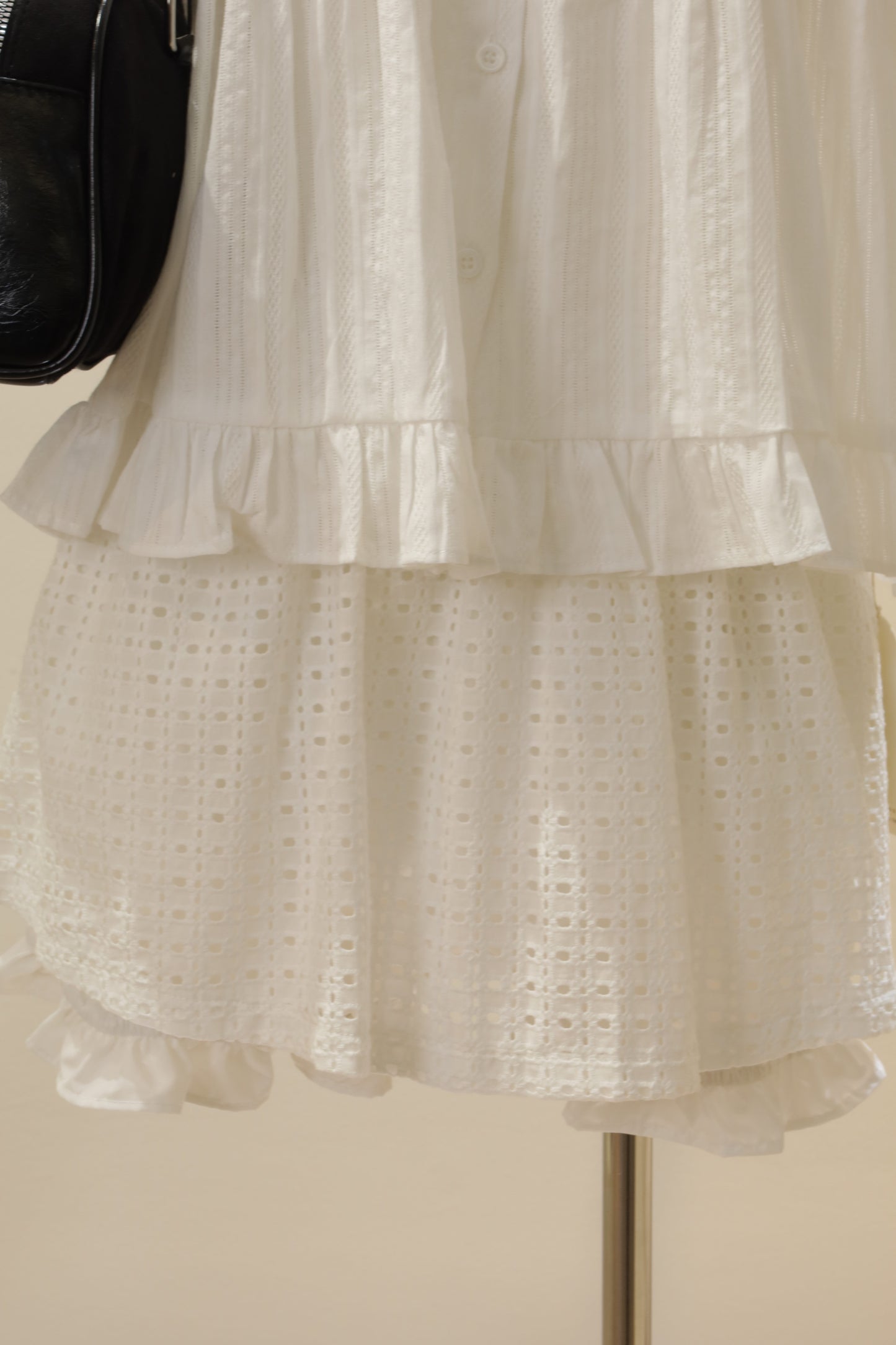 Flowy white babydoll top