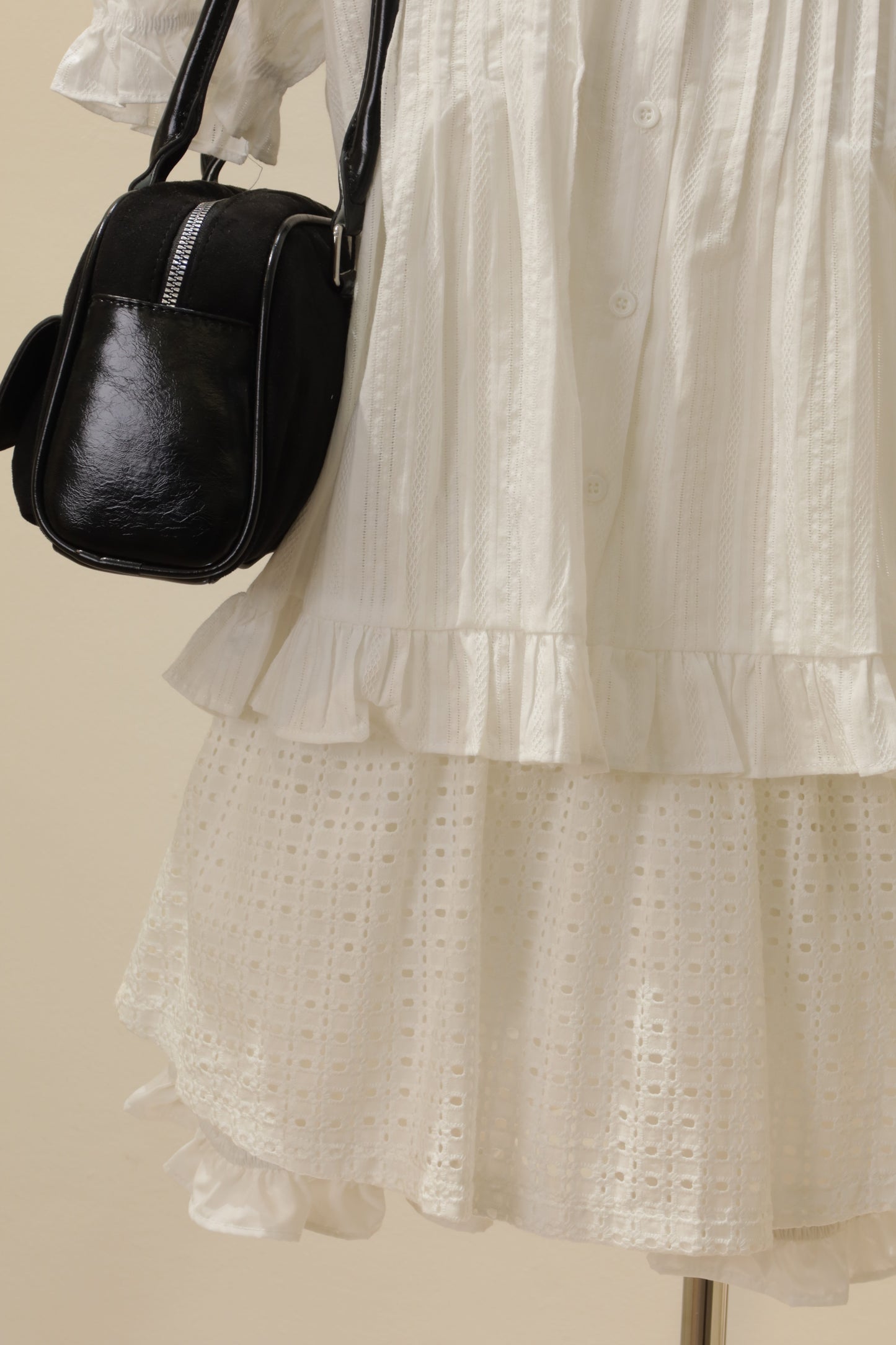 Flowy white babydoll top