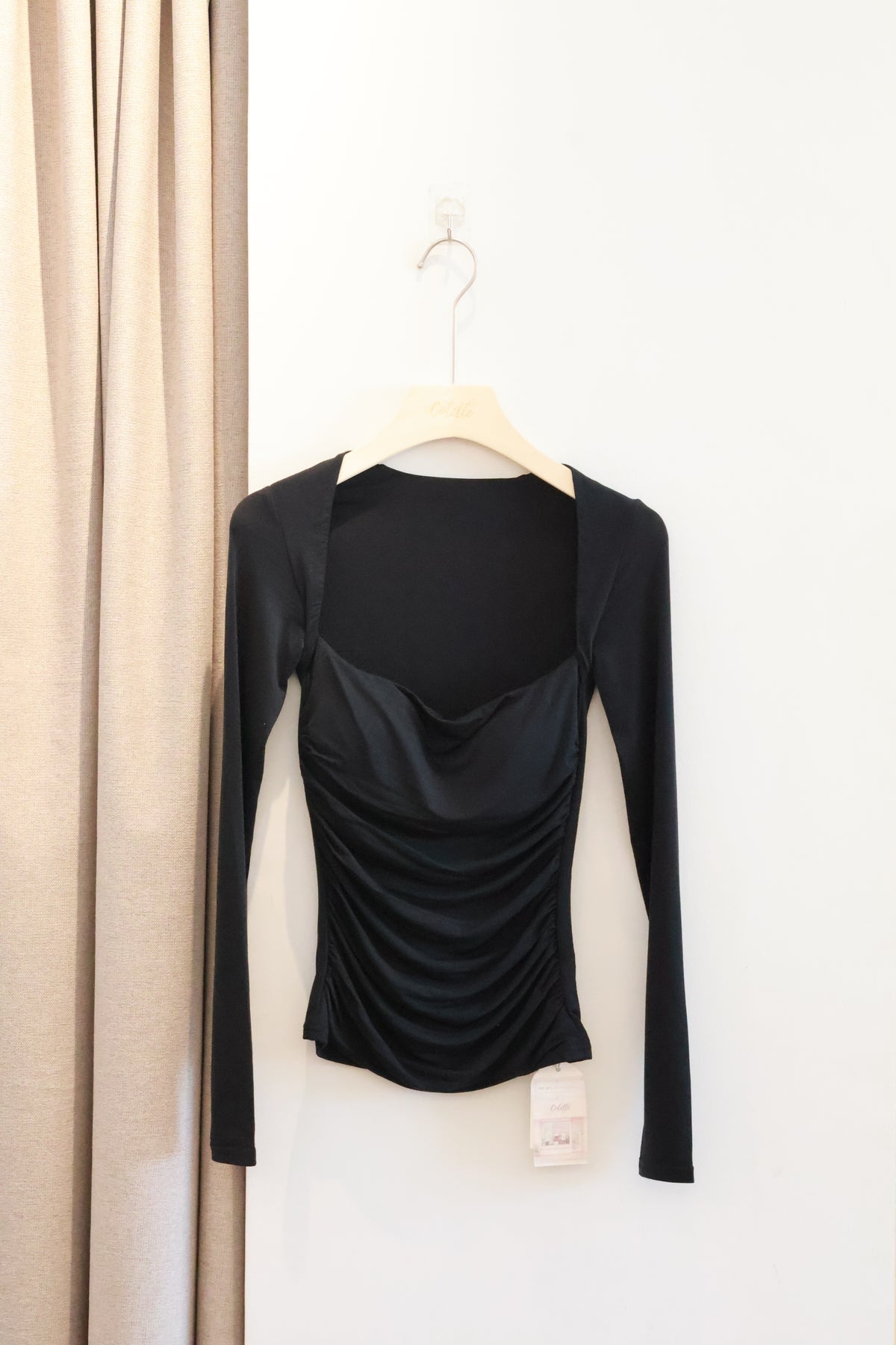 AUD Square Neck Long Sleeve Top
