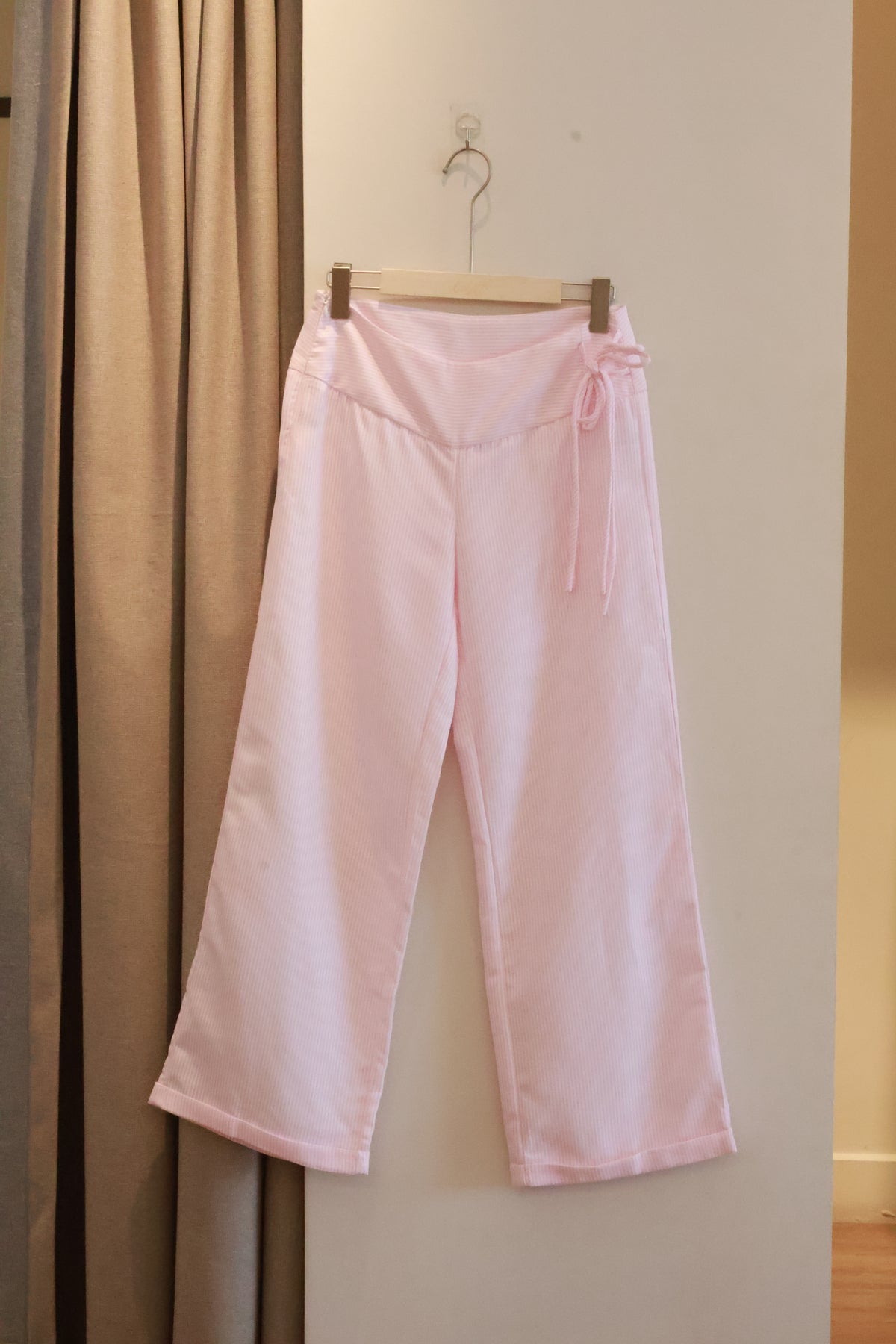 AUD Mid-Low Waist Striped Casual Pants
