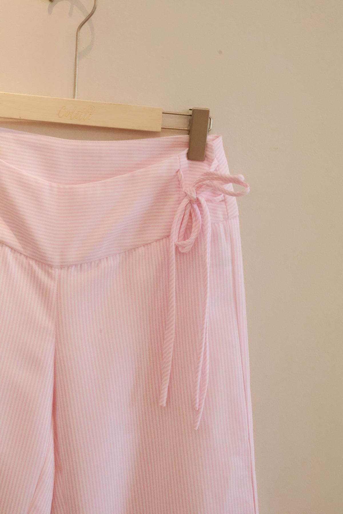 AUD Mid-Low Waist Striped Casual Pants