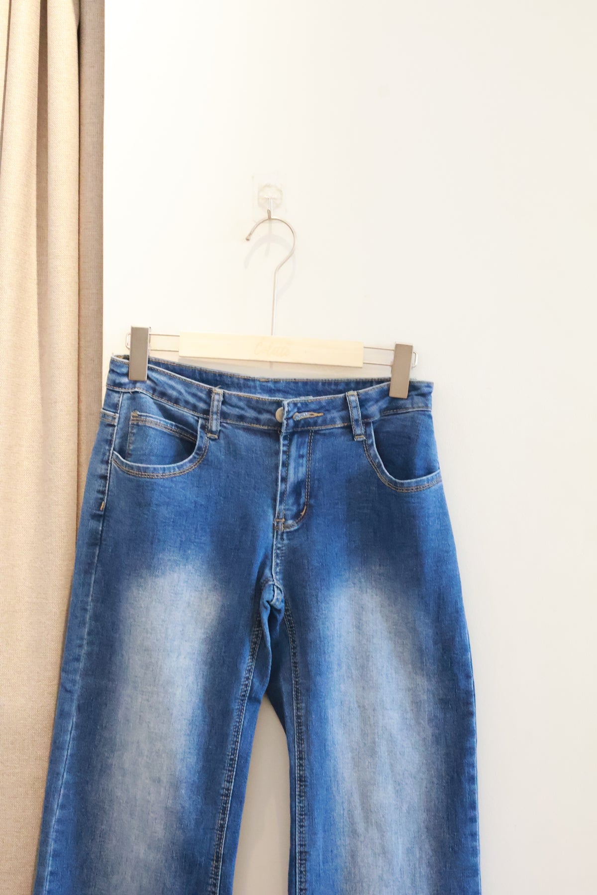 @SOHOT Vintage Washed Low Waist Jeans