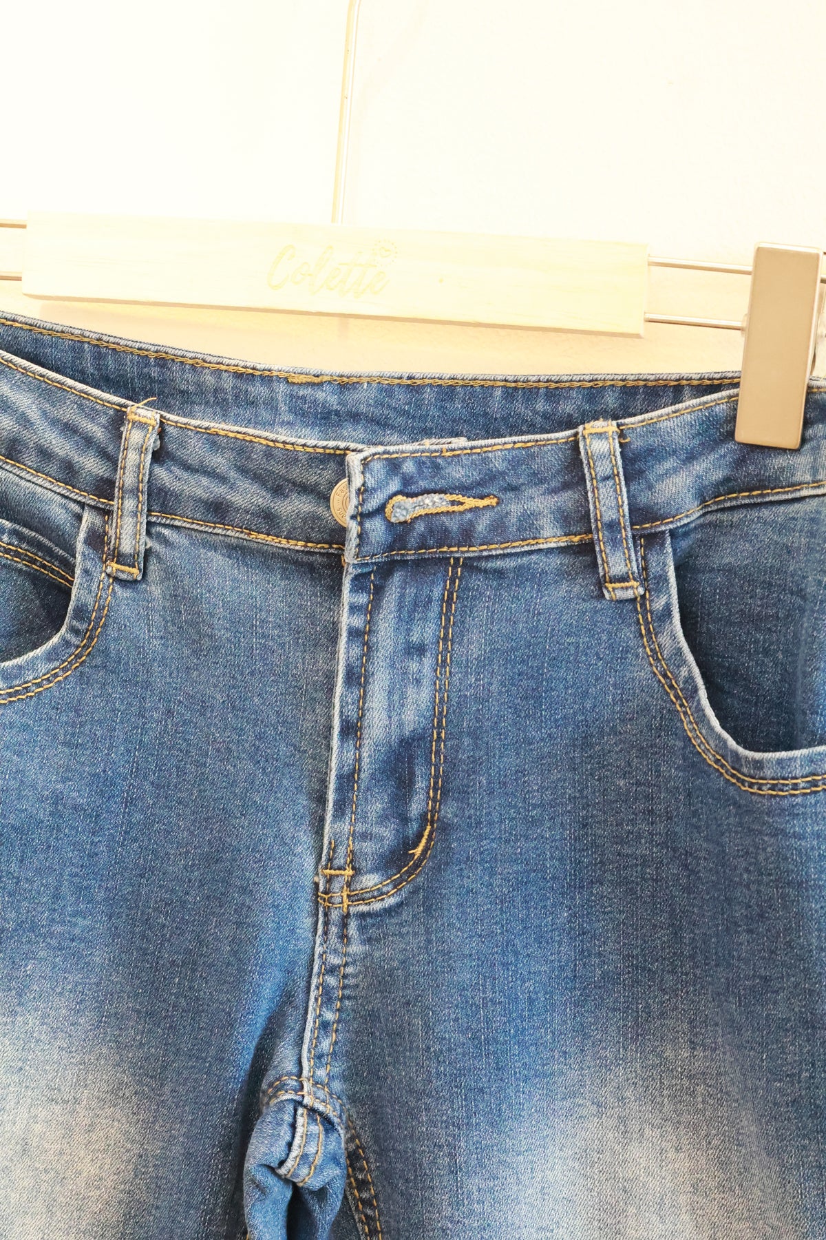 @SOHOT Vintage Washed Low Waist Jeans
