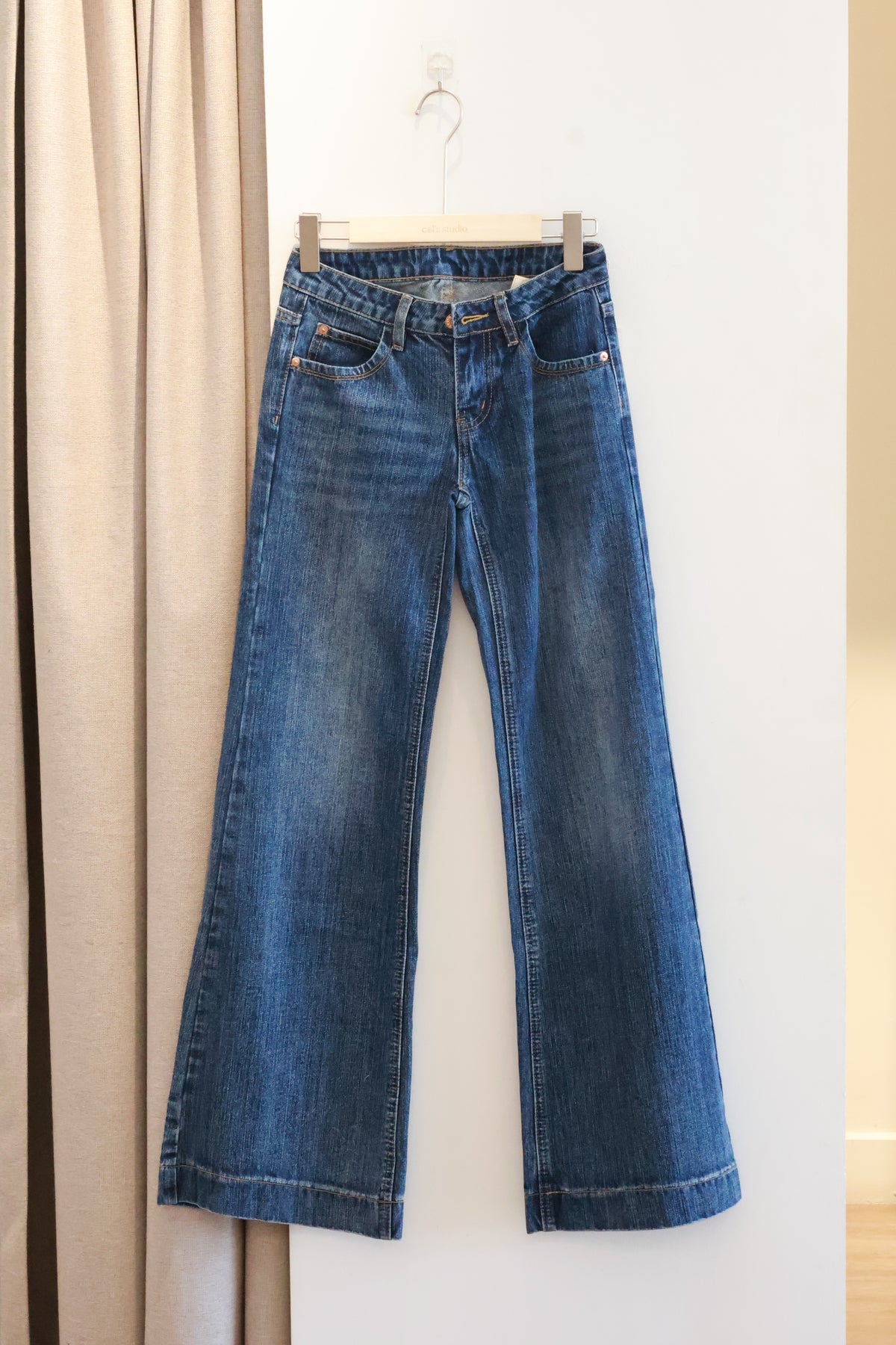 SH Vintage Low Waist Washed Micro Flare Jeans