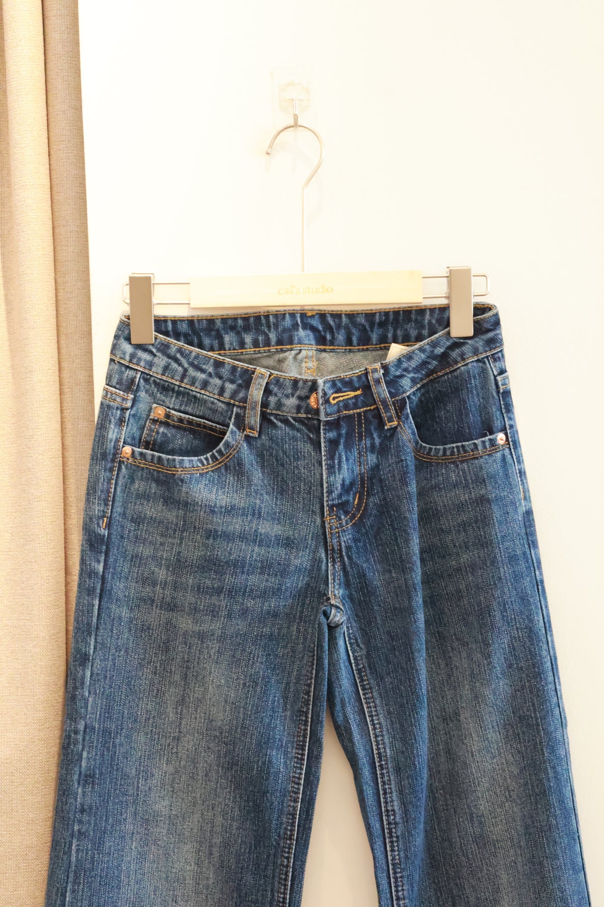 SH Vintage Low Waist Washed Micro Flare Jeans