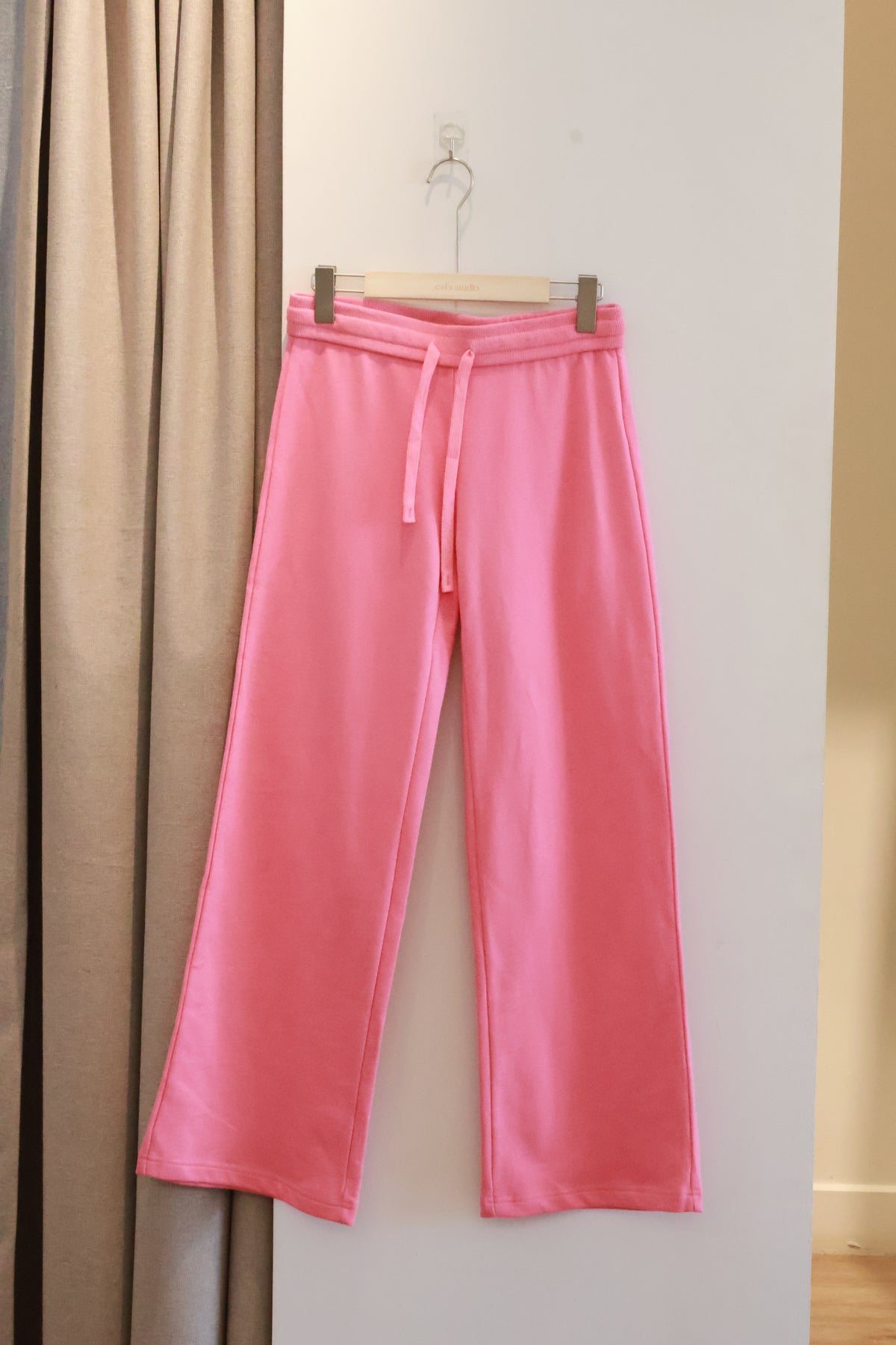 AUD Drawstring Wide-Leg Casual Pants -PINK