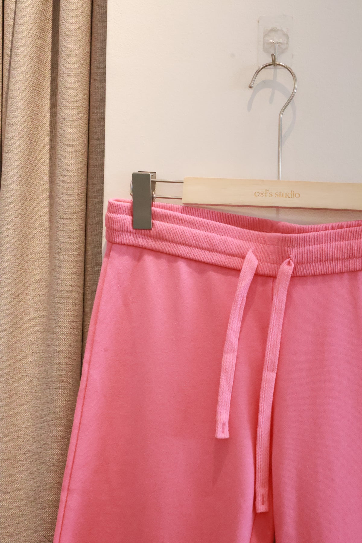 AUD Drawstring Wide-Leg Casual Pants -PINK