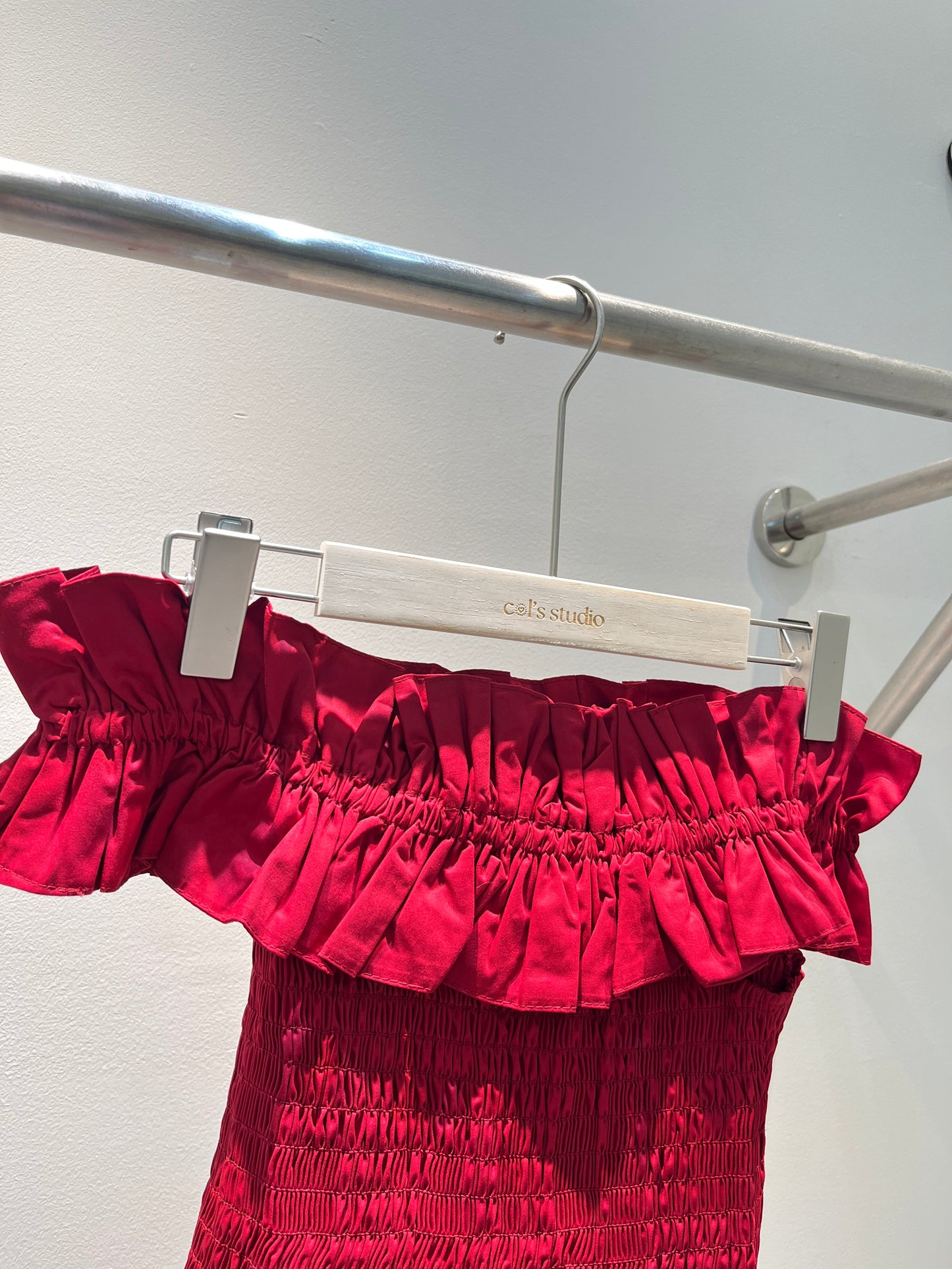 RED OFF SHOULDER TOP