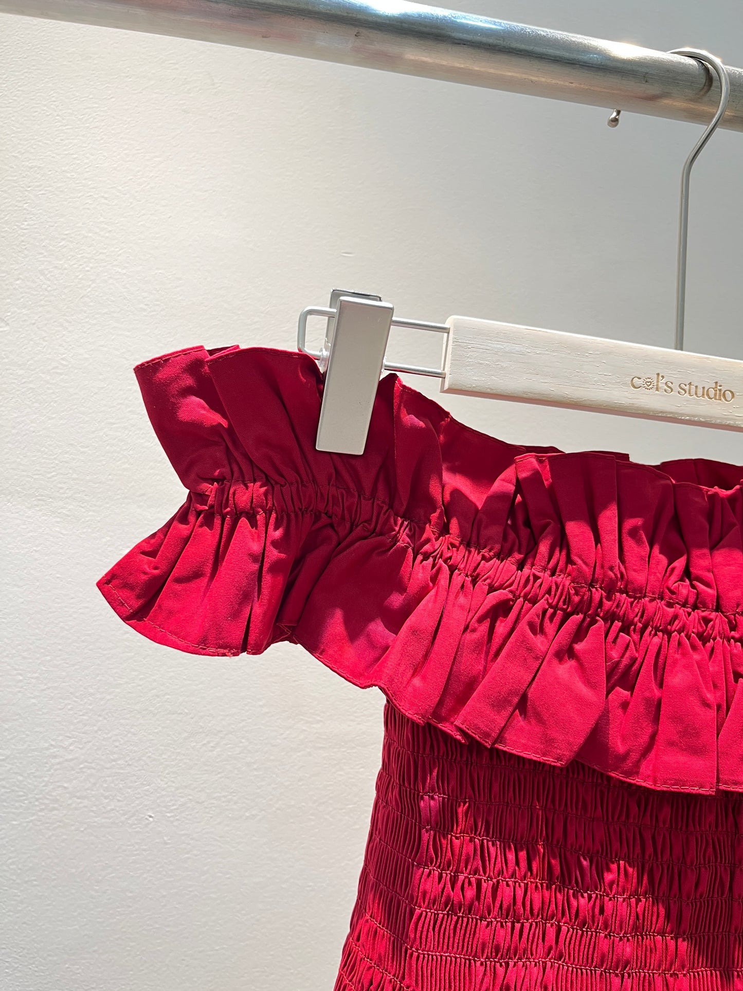 RED OFF SHOULDER TOP