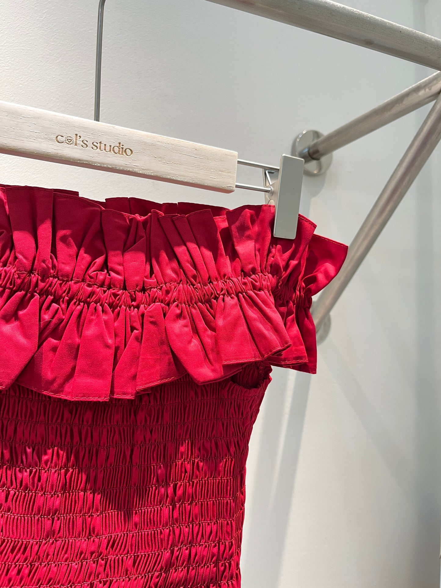 RED OFF SHOULDER TOP