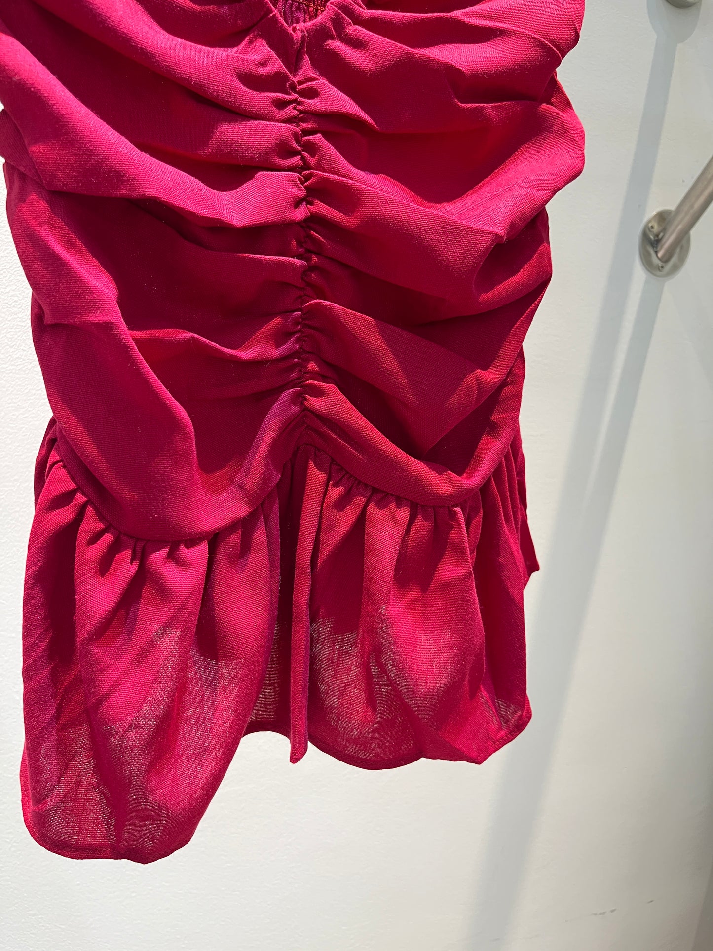 LINEN LIKE HALTER TOP