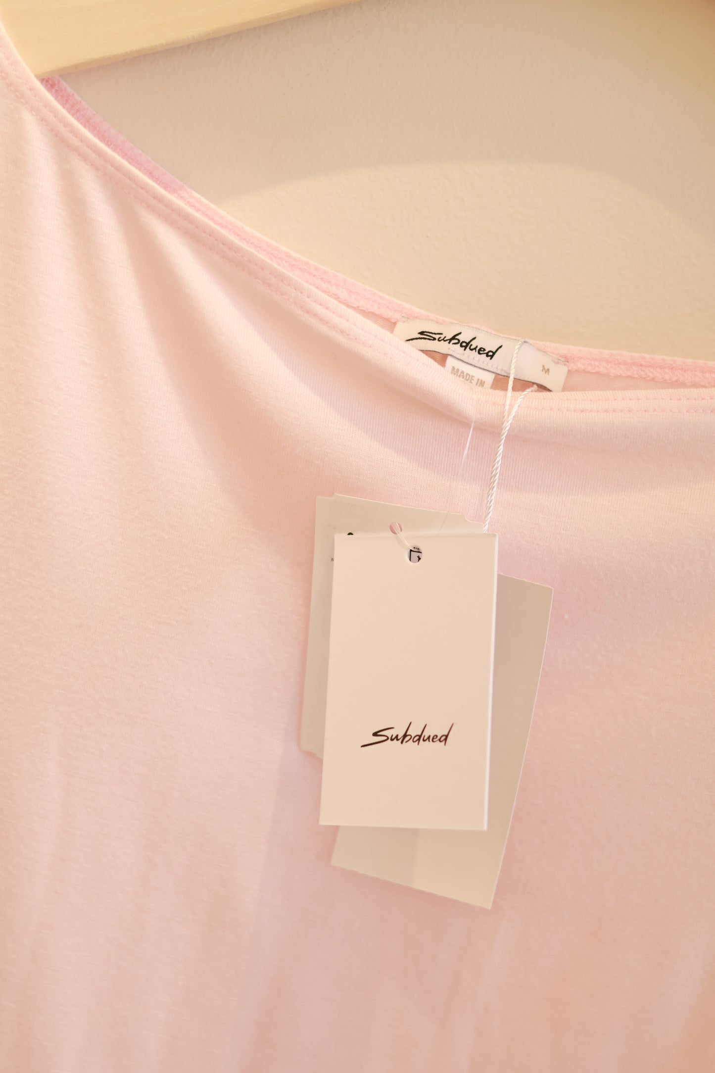SUBDUED PINK SHEER HALF SHOULDER